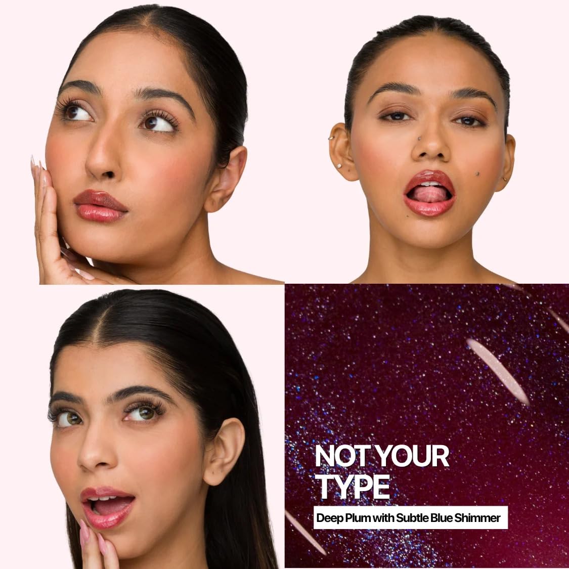 Shimmer Lip Gloss, Non-Sticky, Hyaluronic Acid & Collagen, Not Your Type- 9.5ml - View 8 of 8