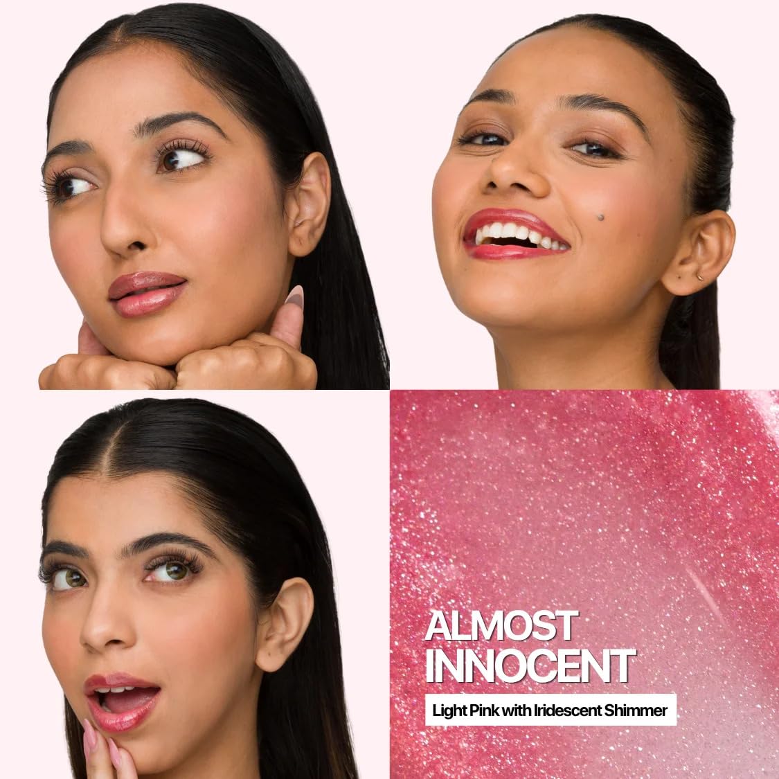 Shimmer Lip Gloss, Non-Sticky, Hyaluronic Acid & Collagen, Almost Innocent- 9.5ml - View 5 of 5