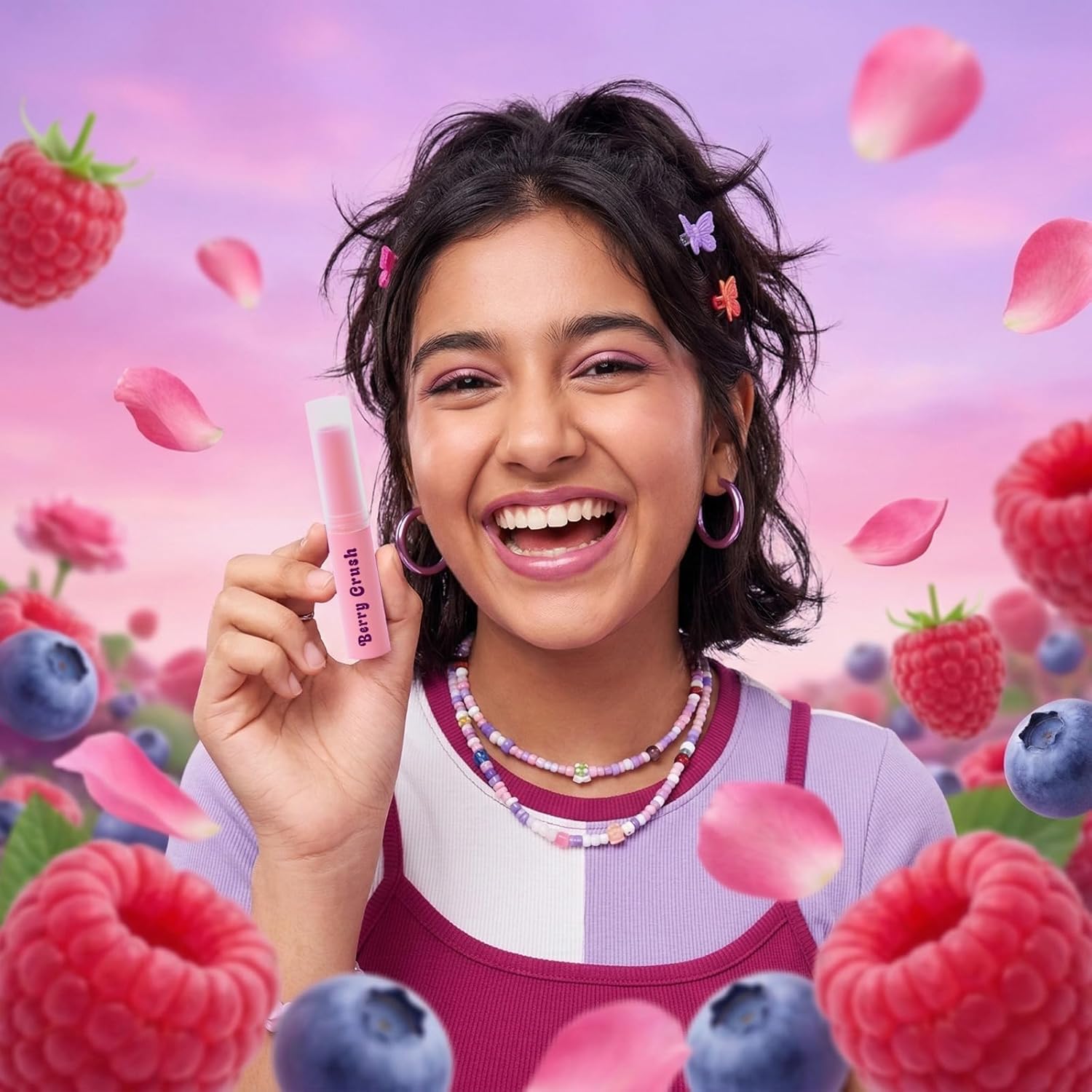 HEY TEEN Tinted Lip Balm for Girls Ages 9+ | Ceramide NP + Botanical UV + 10 Nourishing Butters | Glossy Moisturising Lip Tint for Pre-Teens & Teens | 4g (Berry Crush) - View 5 of 6