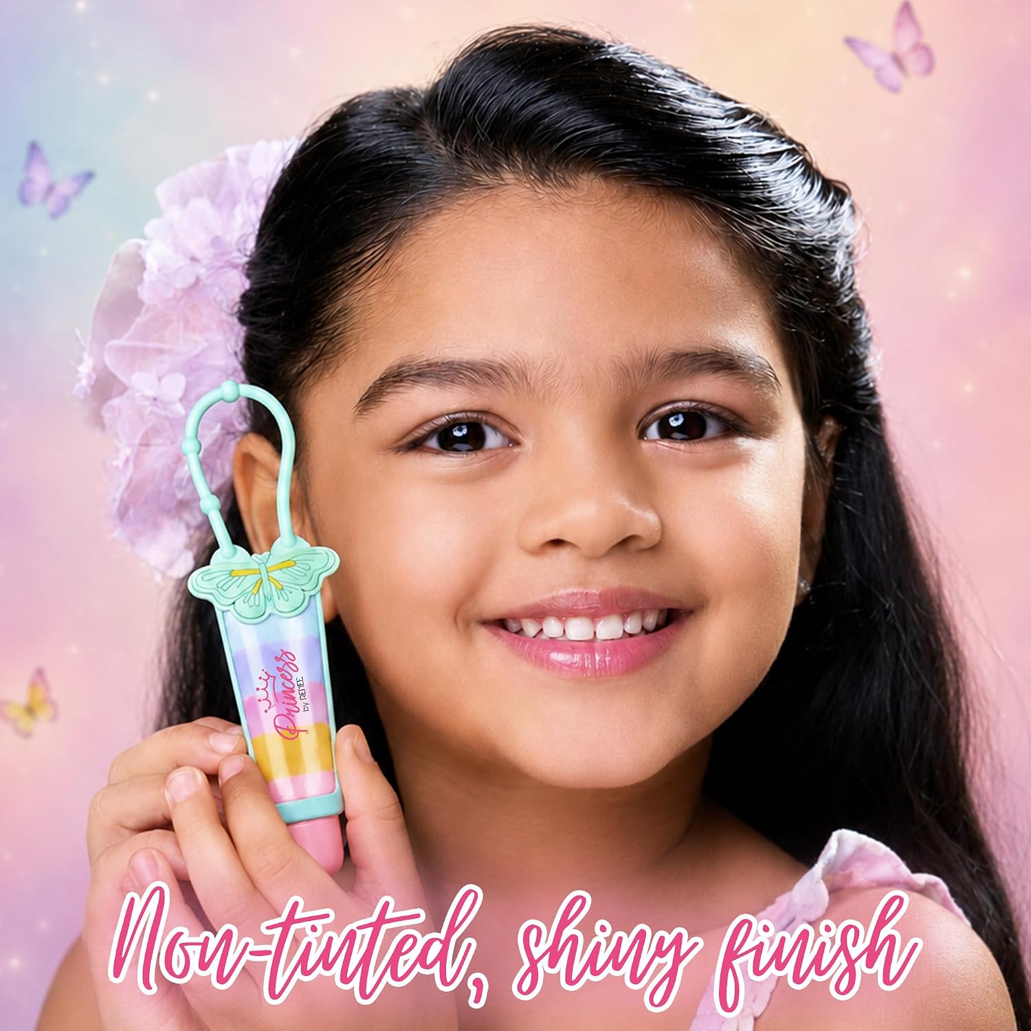 Princess By RENEE Five Layer Shiny Lip Gloss For Kids & Preteens | Nourishes Lips, Glides Smoothly | Lightweight Formula | Unique Five Layer Design With Keychain | 10ml - View 5 of 6