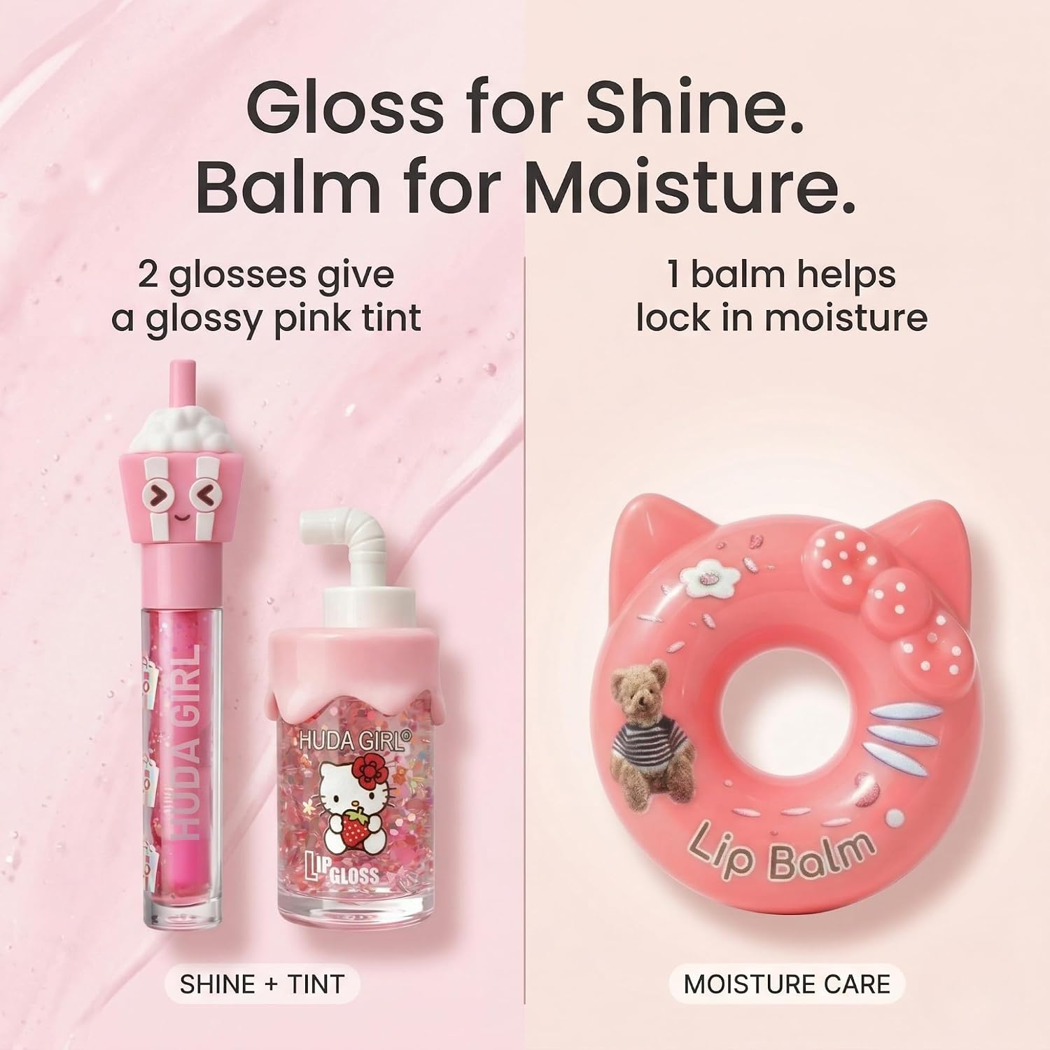 Lip Gloss Combo for Girls, Lip Oil | Juicy LipGloss, Moisturizing Lip Balm, Perfect Glossy Finish, Everyday Glam, Gifting - View 5 of 6