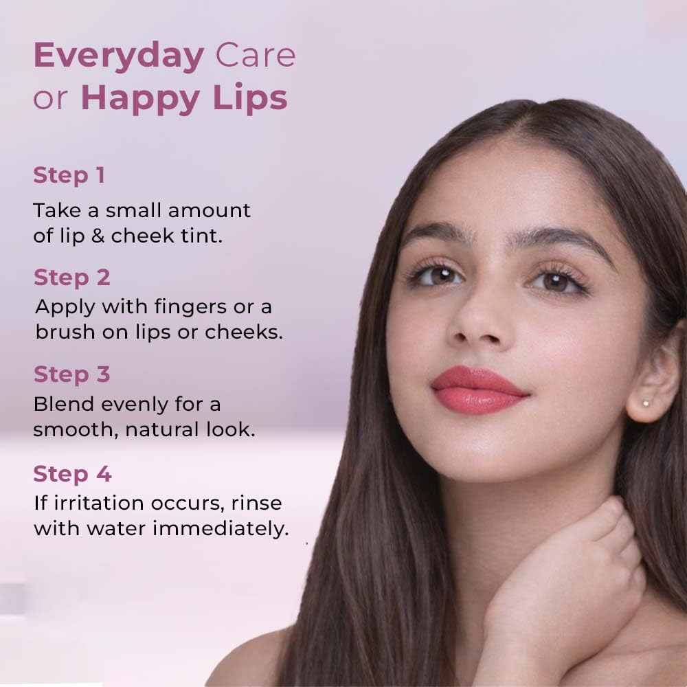 Whimsy Beauty Blush Red Lip and Cheek Tint for Kids and Pre-Teens | Cream Formula with Blendable Colour and Smooth Feel | 4 to 16 Years | Organic, Natural, Chemical Free, Paraben Free | 10 gms - View 3 of 5