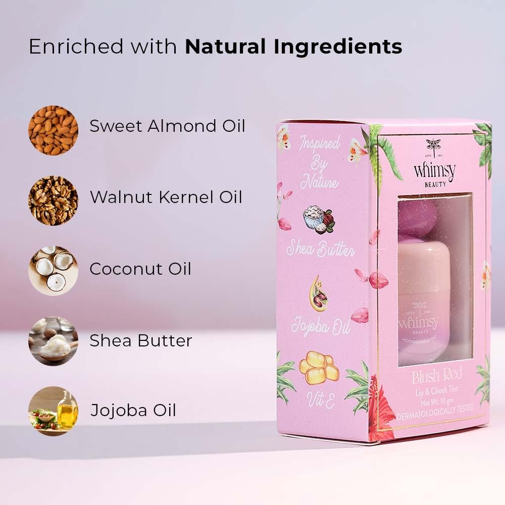 Whimsy Beauty Blush Red Lip and Cheek Tint for Kids and Pre-Teens | Cream Formula with Blendable Colour and Smooth Feel | 4 to 16 Years | Organic, Natural, Chemical Free, Paraben Free | 10 gms - View 5 of 5