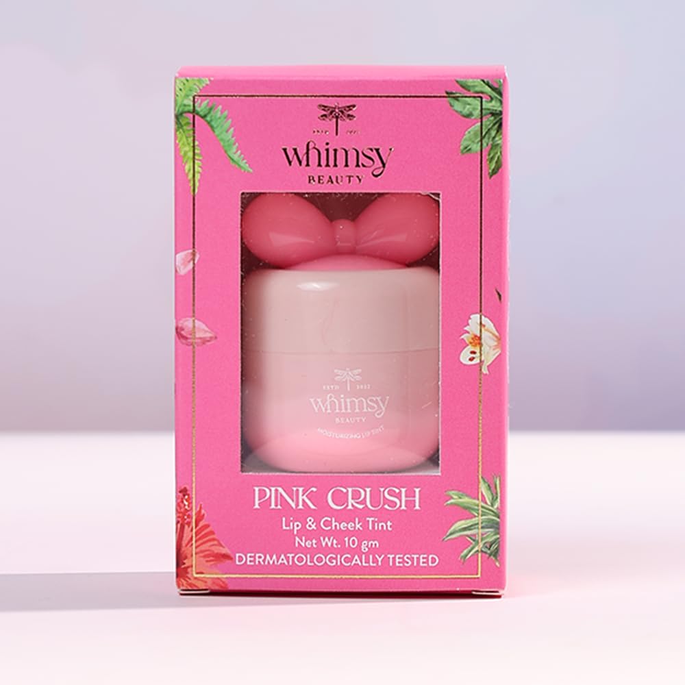 Whimsy Beauty Pink Crush Lip and Cheek Tint for Kids and Pre-Teens, Soft Blendable Colour with Lightweight Cream Texture, Long Wear Finish (4 to 16 years) Organic, Natural, Chemical Free, 10 gms - View 3 of 3