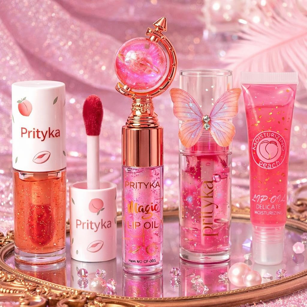Viral korean Kawaii Cute Trendy Lipgloss Combo for Girls – Butterfly Design Tube LipGloss Longlasting & Moisturizing Glob Lip Balm for Dry Lips, Perfect Glossy Finish Everyday Glam & Gifting | korean lipgloss - View 4 of 5