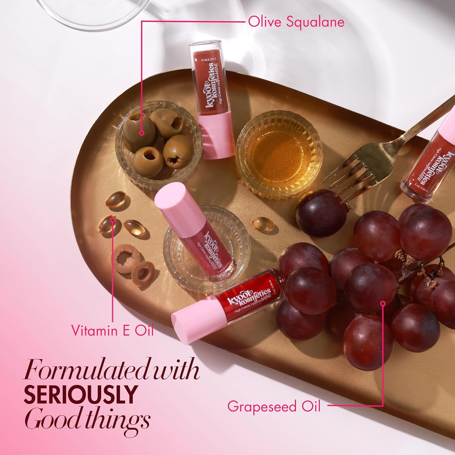 High Creme Lip Gloss | Hybrid Lip-Oil & Tinted Lip Gloss Korean Cute for Girls | Ultra Nourishing & Lips Shiner Lipgloss - With Vitamin E & Grapeseed Oil for Juicy Lips | 6.5ml (Whipped) - View 2 of 7