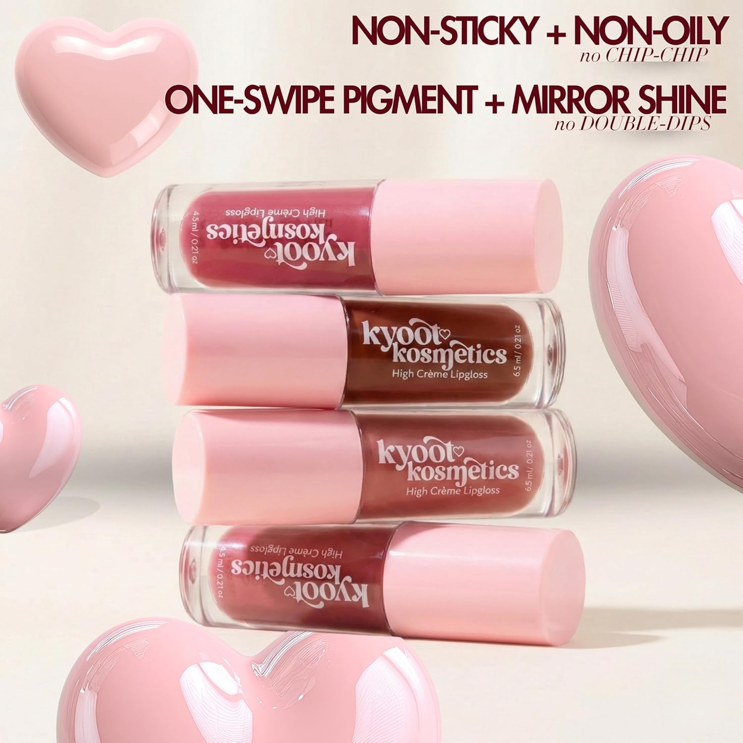 High Creme Lip Gloss | Hybrid Lip-Oil & Tinted Lip Gloss Korean Cute for Girls | Ultra Nourishing & Lips Shiner Lipgloss - With Vitamin E & Grapeseed Oil for Juicy Lips | 6.5ml (Whipped) - View 5 of 7