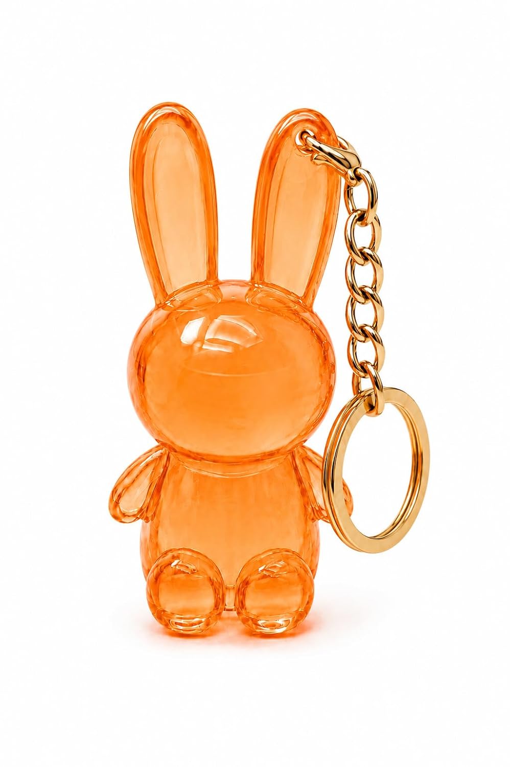 Cute Translucent Bunny Lip Gloss Keychain Multipack (3 Pieces) – 3D Rabbit-Shaped Liquid Lip Tint with Built-in Applicator – Aesthetic Bag Charm Beauty Gift Set for Teens, Girls & Party Favors – Peach, Rose & Pink - View 5 of 8