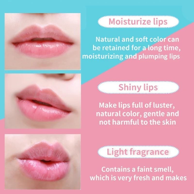Moisturizing And Hydrating Cute Sequin Heart Shape Lip Gloss Oil Color Change Moisturizing Kids Girls Lip Oil Moisturizing Lips Care For Tint Dry And Chapped Lips - Set Of 4 - View 4 of 6