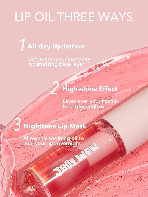 Korean Cute Hydrating Non-Sticky Lip Oil Moisturizing Plumping Lip Gloss for Girls & Women - View 5 of 5
