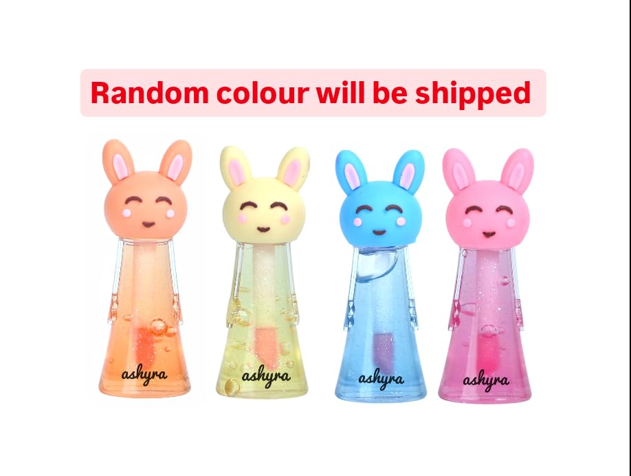 Pink Bunny Glitter Lip Gloss Set | Non-Sticky Moisturizing Gloss for Girls | Cute Animal Design | Fun Gift for Kids & Teens | Pack of 2 - View 4 of 4