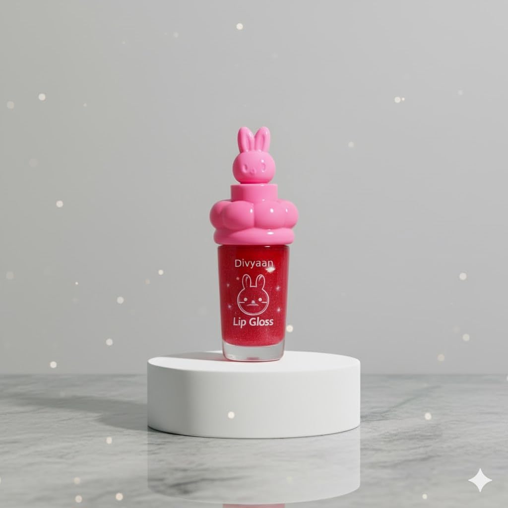 Lip Gloss Combo for Girls – Juicy Bear Shape Lip Gloss Set | Moisturizing Hydrating Lip Balm for Dry Lips | High Shine Glossy Finish | Cute Kawaii Makeup Gift for Women & Teens (Combo of 2) - View 5 of 6