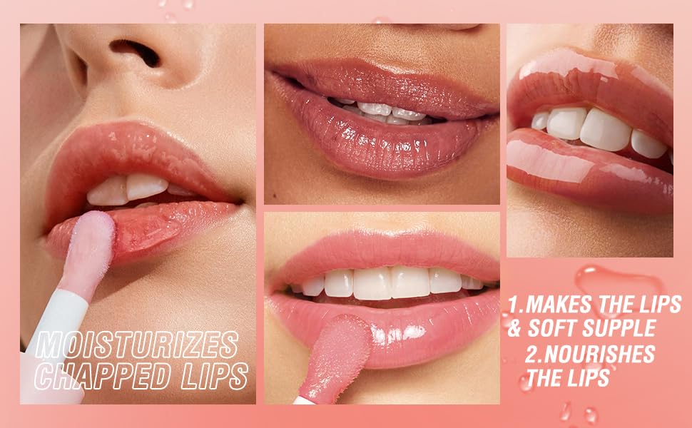 Cute heart shape Lipgloss for girls lip balm korean lipgloss pink shiny lips waterproof long lasting liquid glitter lipgloss for women (pack of 4) - View 4 of 5