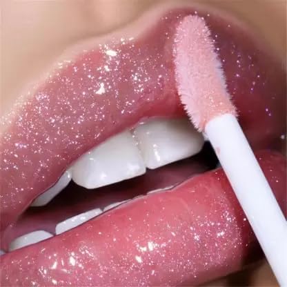 Cute heart shape Lipgloss for girls lip balm korean lipgloss pink shiny lips waterproof long lasting liquid glitter lipgloss for women (pack of 4) - View 5 of 5