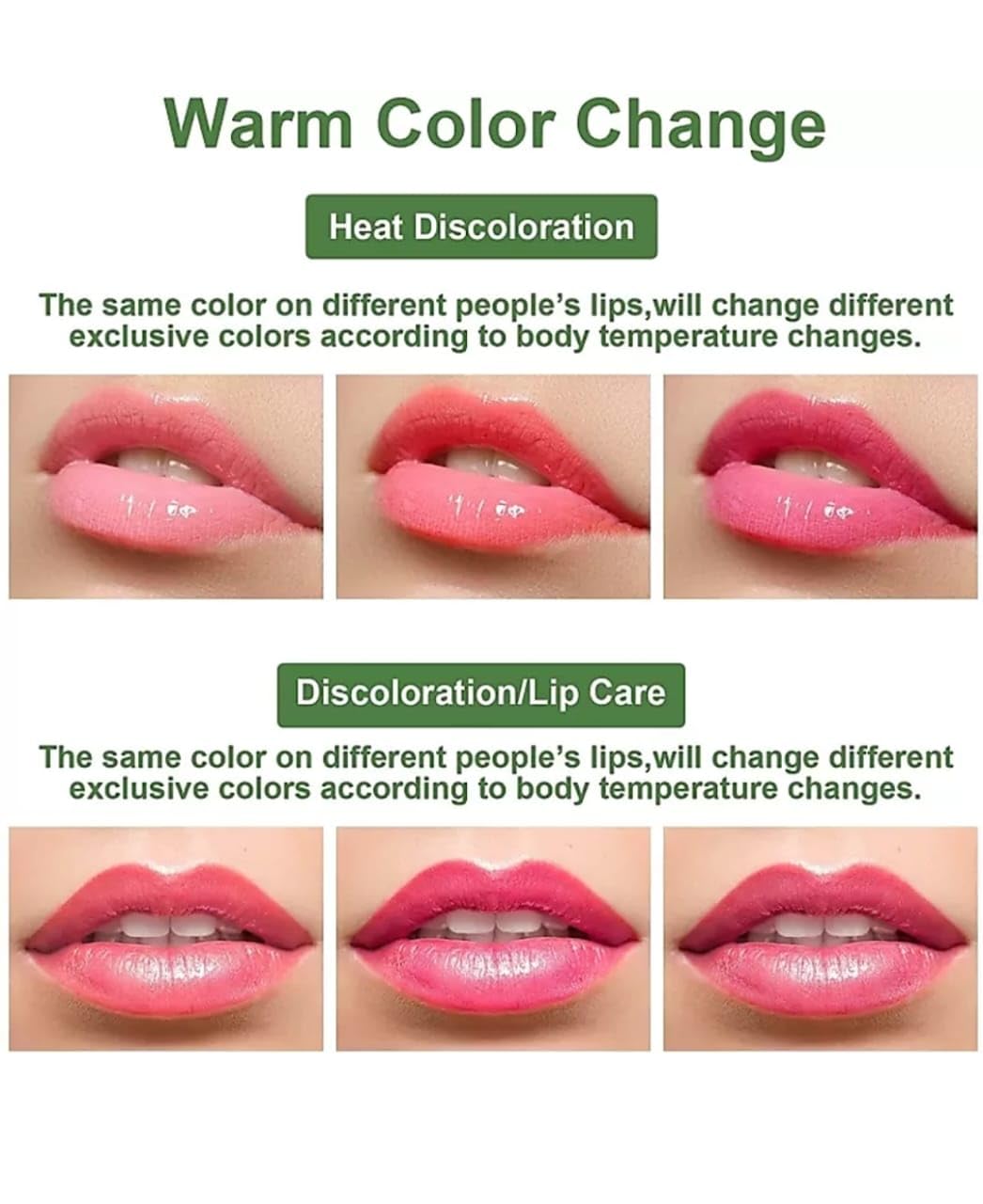 Moisturizing And Hydrating Cute Heart Shape Lip Gloss Oil Color Change Moisturizing Kids Girls Lip Oil Moisturizing Lips Care For Tint Dry And Chapped Lips - Set Of 1 - View 2 of 3