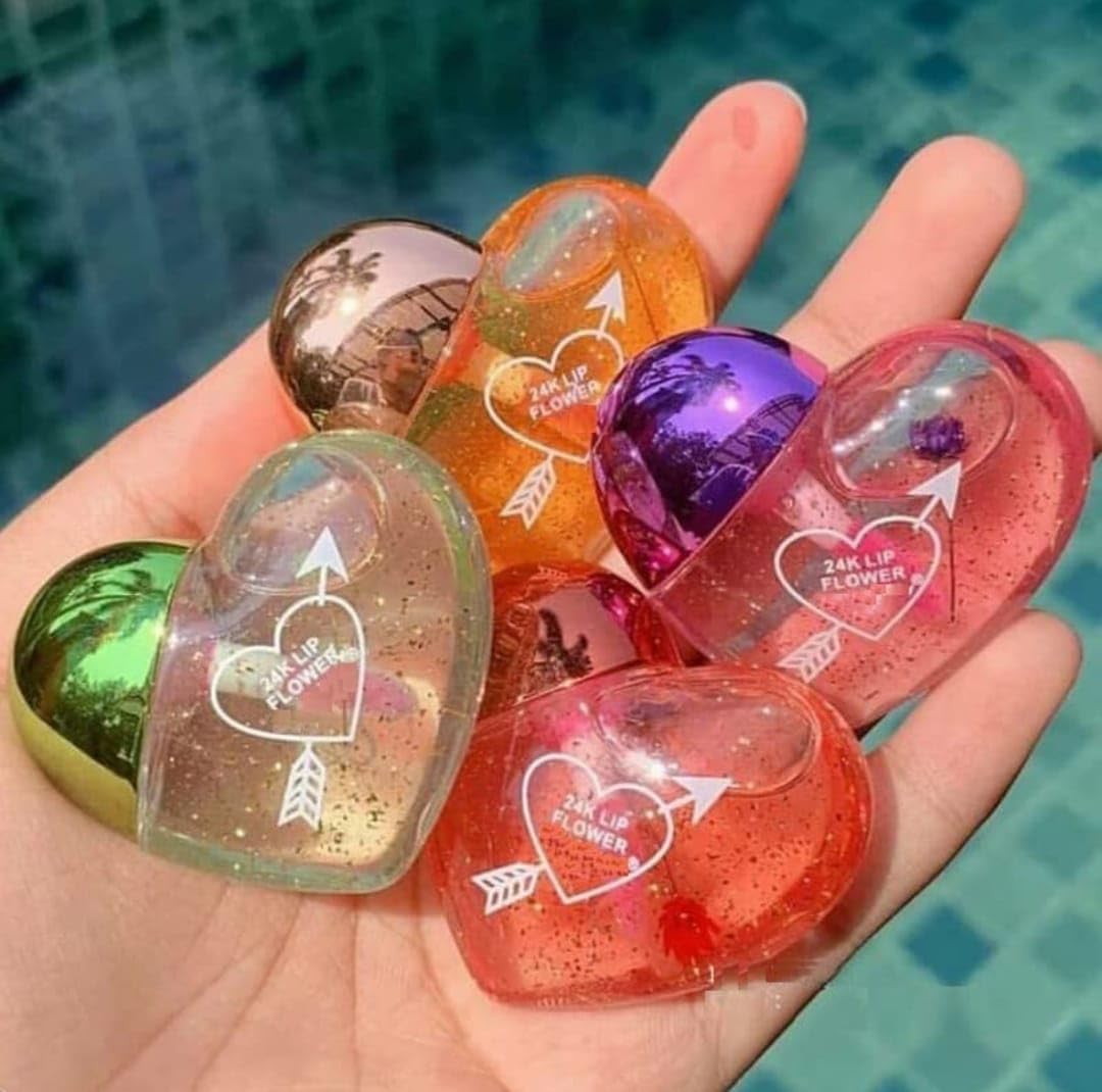 Moisturizing And Hydrating Cute Heart Shape Lip Gloss Oil Color Change Moisturizing Kids Girls Lip Oil Moisturizing Lips Care For Tint Dry And Chapped Lips - Set Of 1 - View 3 of 3