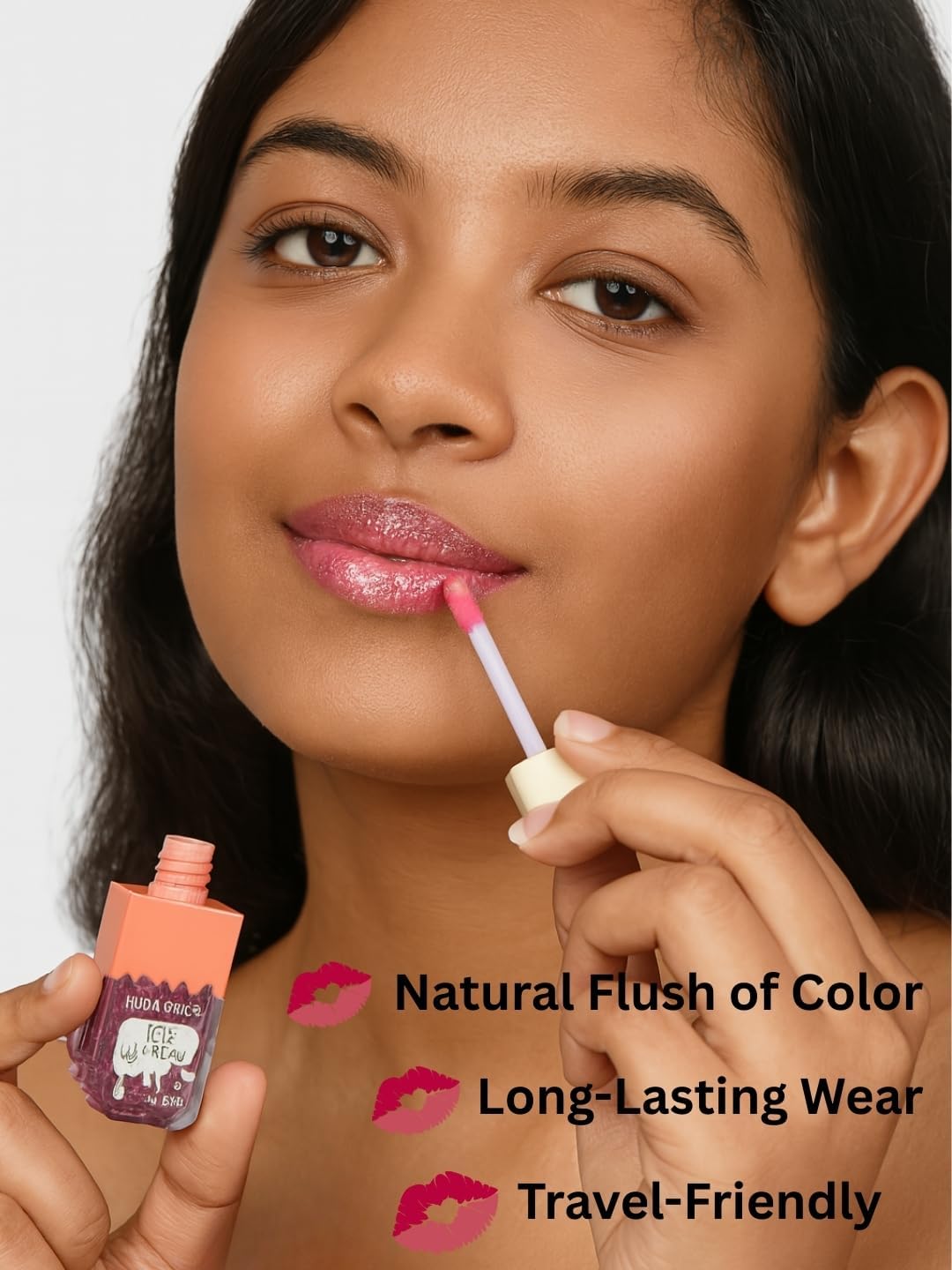 Ice Cream Lip Gloss Moisturizing Cute Lip Gloss for Girls Long Lasting Hydrating Shiny Lip Tint Sweet Candy Style Makeup Gift for Teens Women. (6) - View 5 of 5