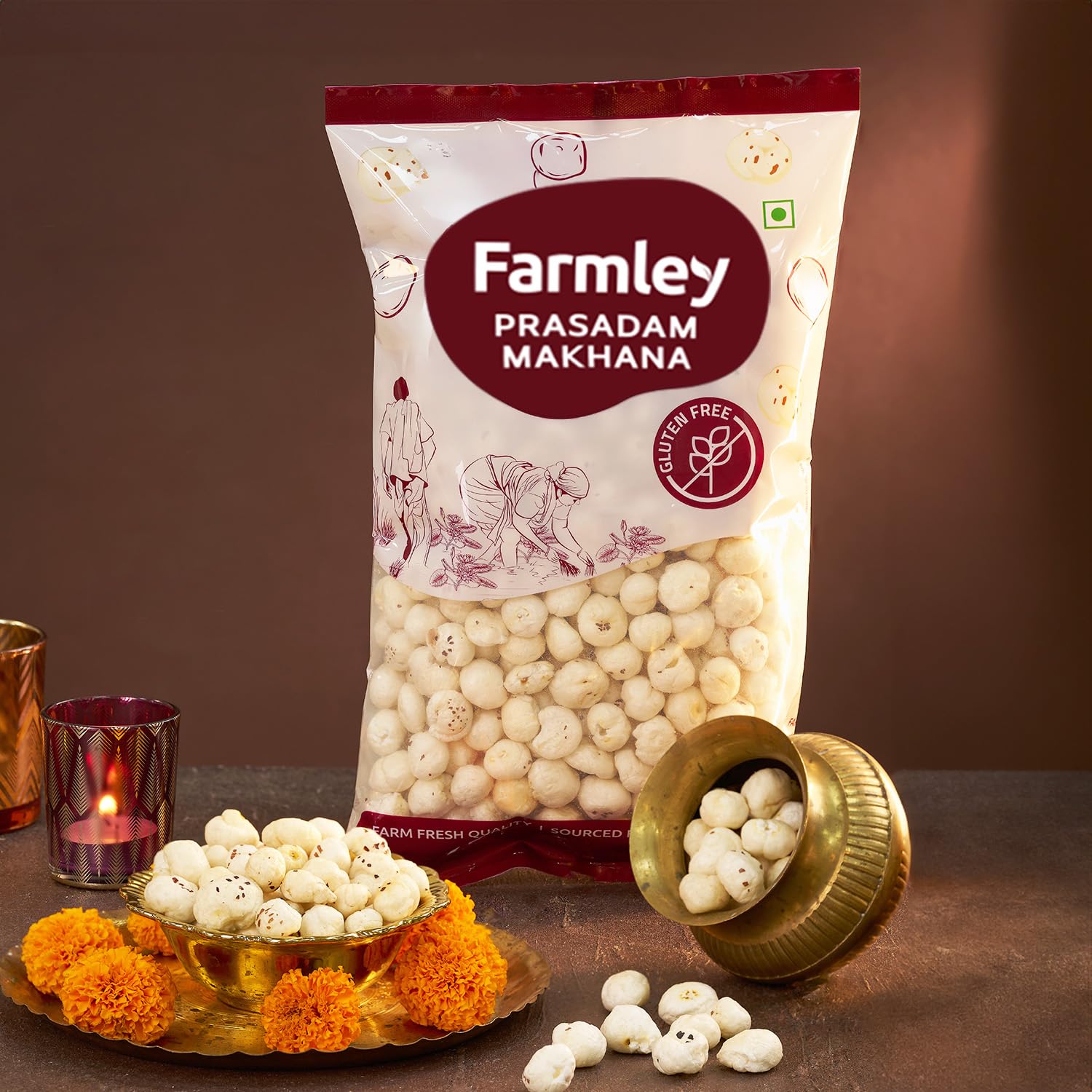 Farmley Prasadam Makhana, 250 g, Fit for Fasting | Foxnuts, Lotus Puffs | Rich in Calcium, Maintains Weight, Healthy Snacks - View 4 of 6