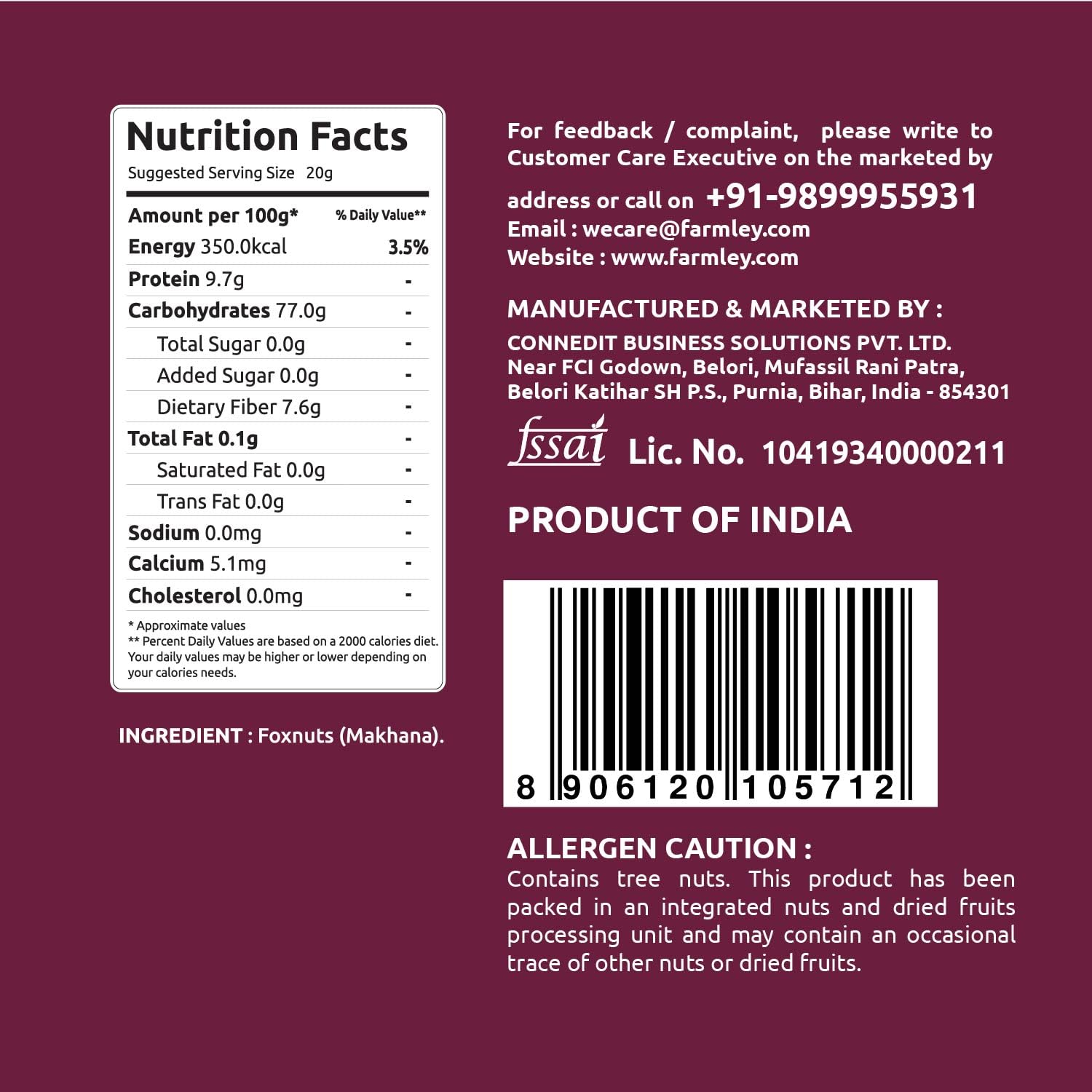 Farmley Prasadam Makhana, 250 g, Fit for Fasting | Foxnuts, Lotus Puffs | Rich in Calcium, Maintains Weight, Healthy Snacks - View 6 of 6