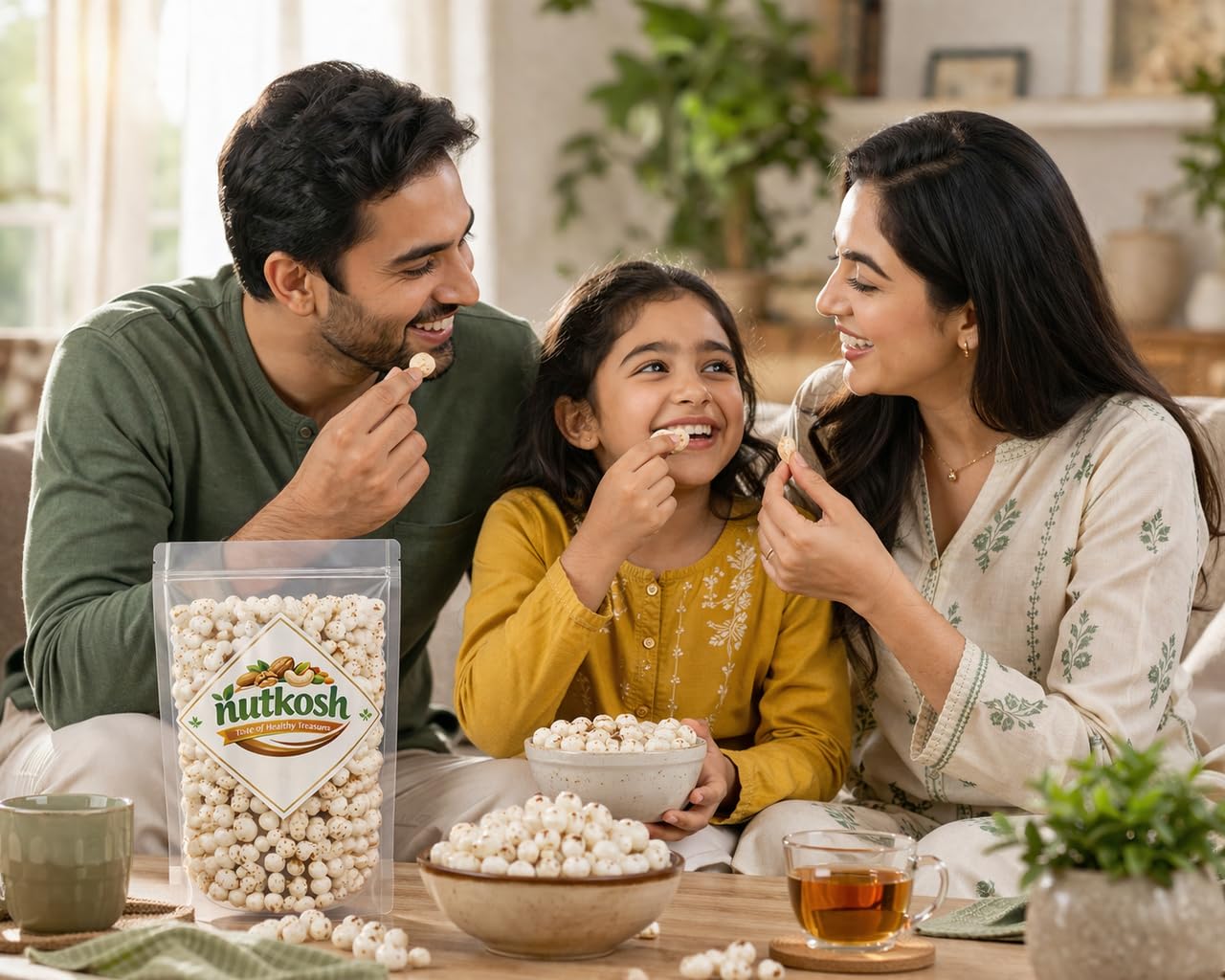 Nutkosh Phool Makhana 250 gm | Fox Nuts/Lotus Puffs Seeds | Rich in Calcium, Maintains Weight | Makhana for Fasting | Natural Crunchy Makhana | Healthy Snacks | Gluten-Free - View 4 of 5