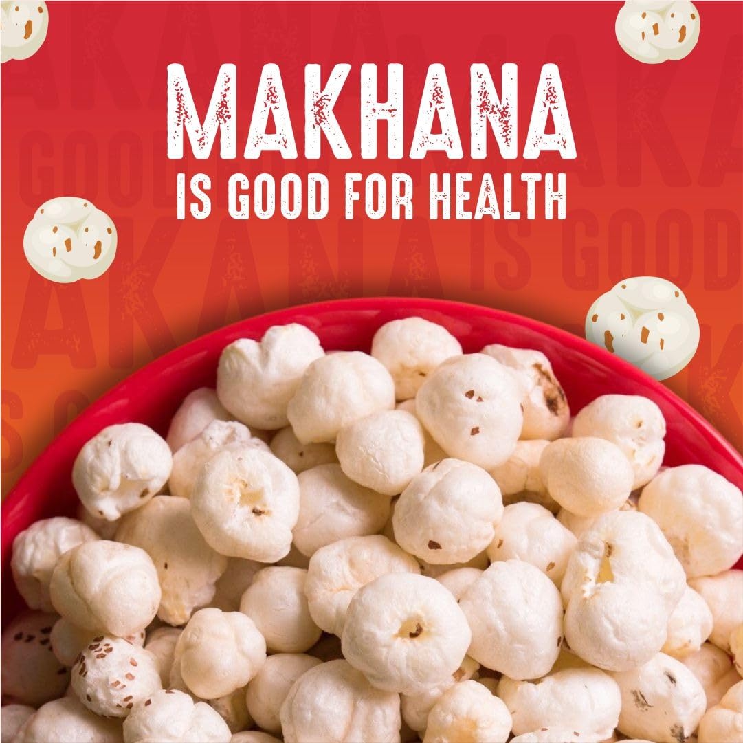 Happilo Premium Plain Prasadam Makhana 200g, Fit for Fasting, Lotus Seed Pop/Gorgon Nut Puffed Kernels, Hand-Picked - View 2 of 5