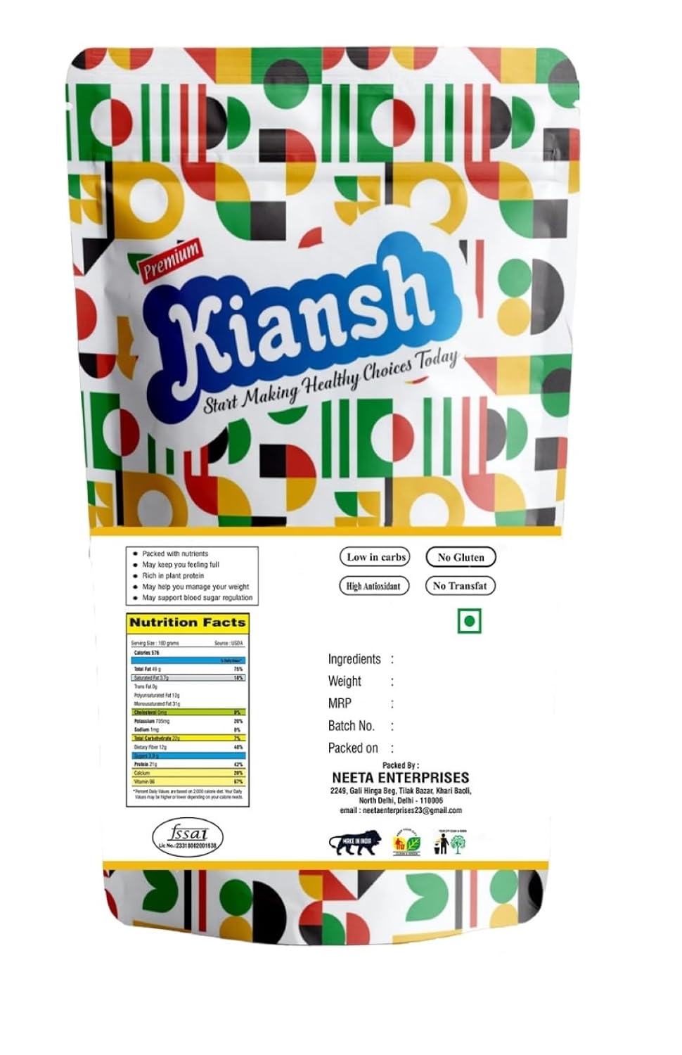 Kiansh Makhana Small Size 500gm (2x250gm) - View 3 of 3