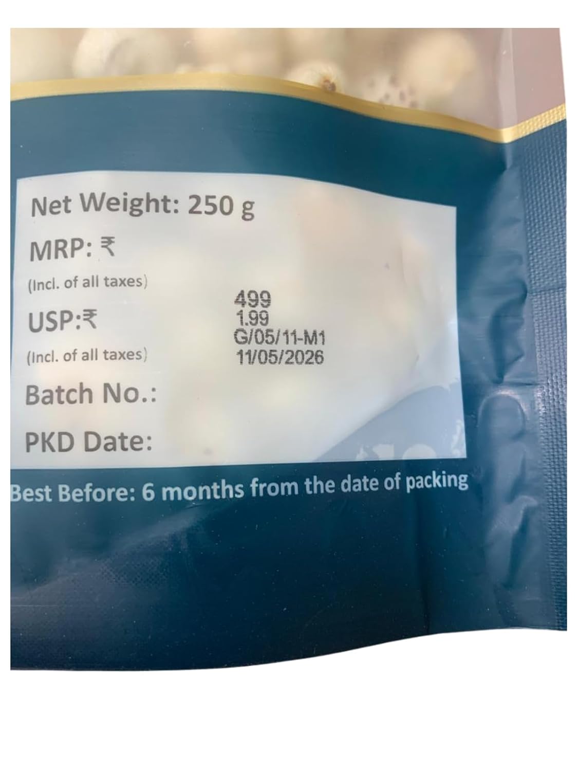 250 gm GIVASHU Authentic Mithila Unpolished Hand-Picked Phool Makhana | 100% Natural & Gluten-Free Foxnuts | High Protein & Fiber, Low Calorie Weight Loss Superfood - View 4 of 6