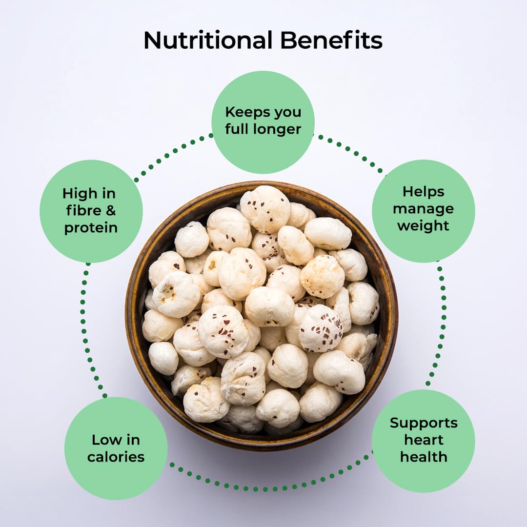 Khetika Premium Mithila Makhana 250g, Fit for Fasting, Raw Foxnuts, Phool Makhana for Prasadam - View 4 of 8