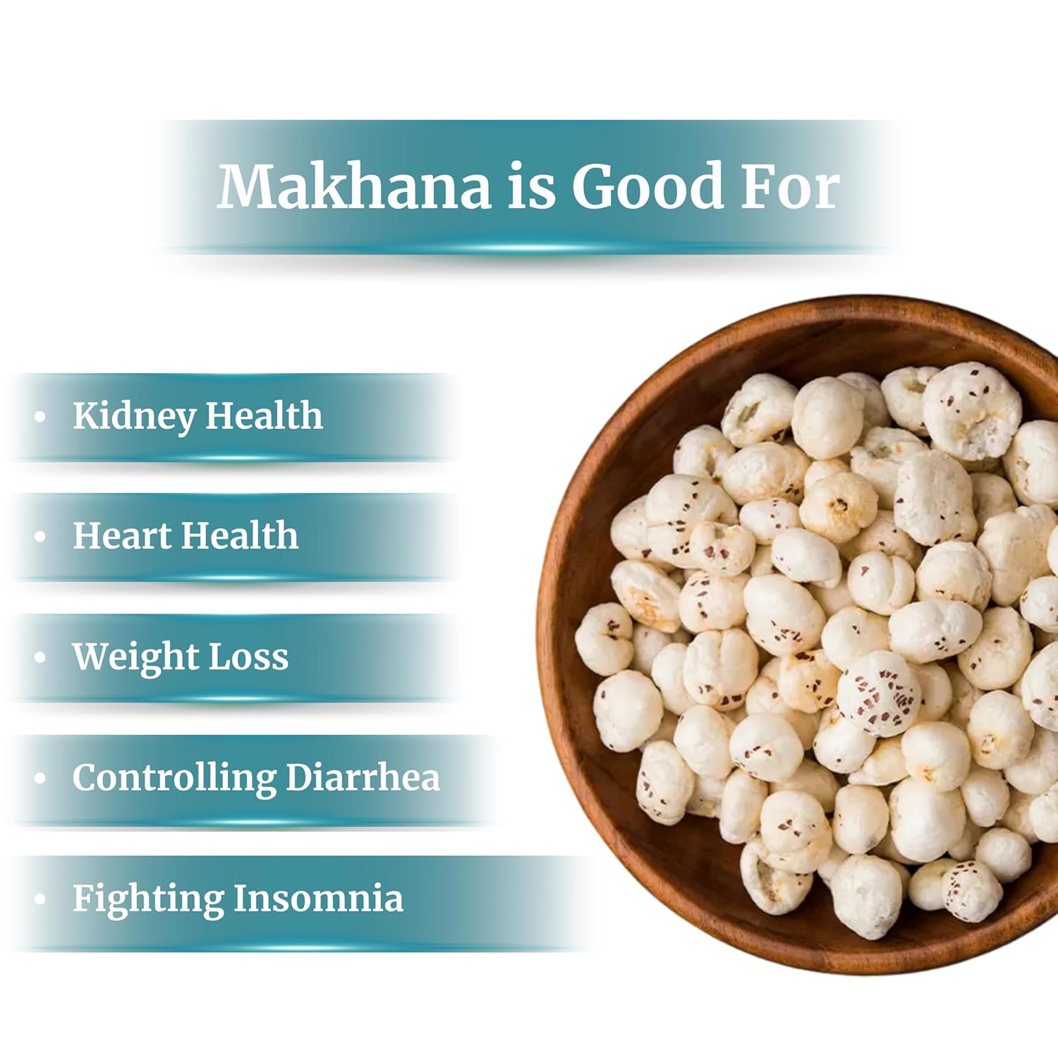 Sevaarth 5 Suta Jumbo Phool Makhana 250g | Premium Raw Fox Nuts (Lotus Seeds) | Large Size, High Protein, Gluten Free Healthy Snack | Vrat & Diet Friendly - View 3 of 5