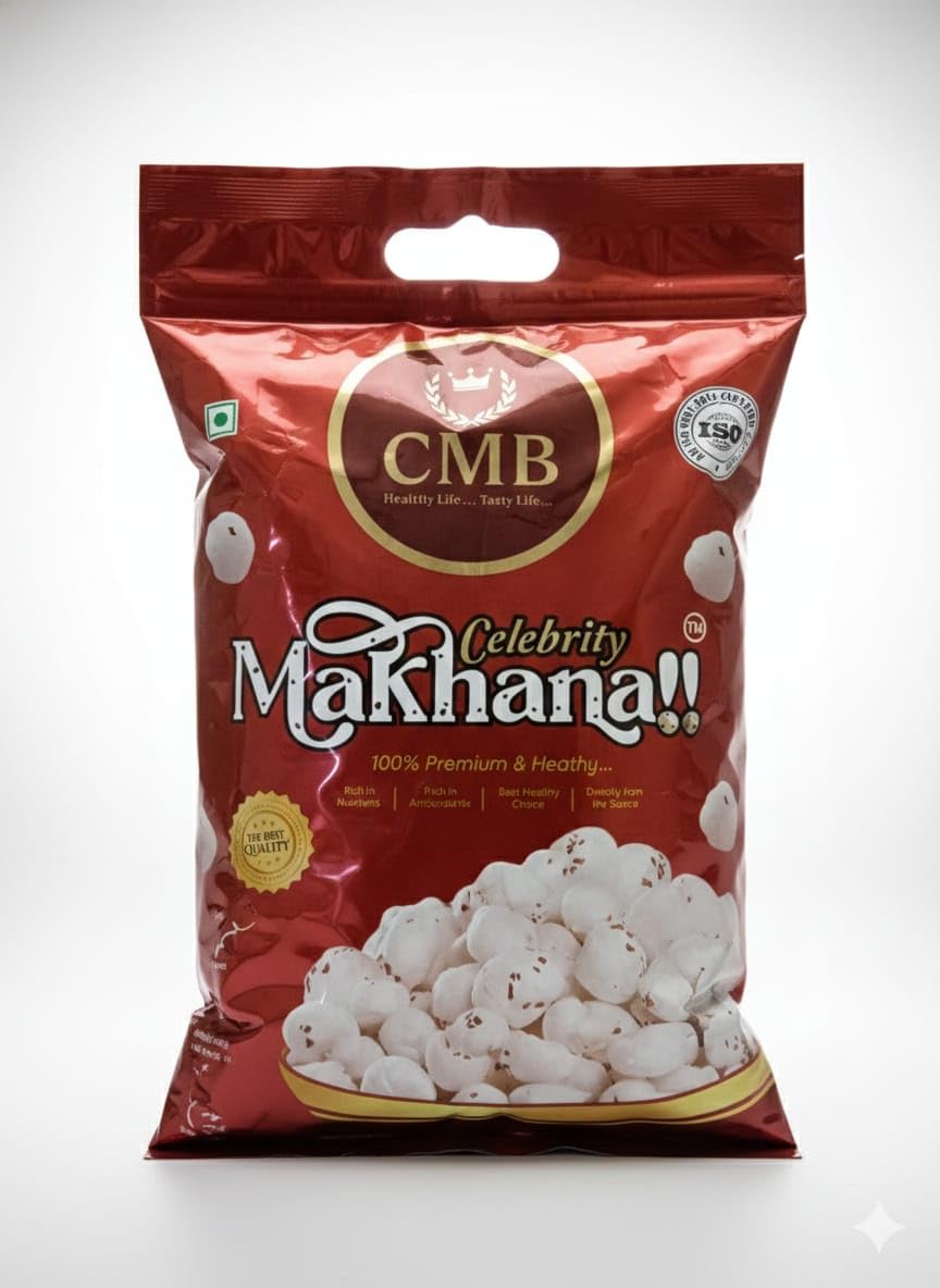 CELEBRITY MAKHANA Quality Fox Nuts | Premium Phool Makhana Lotus Seeds | Crunchy & Natural Snack | Gluten Free, Low Fat | Ideal for Roasting, Curries, Kheer & Daily Use l Celebrity Makhana | 250g - Pack 1 - View 2 of 6