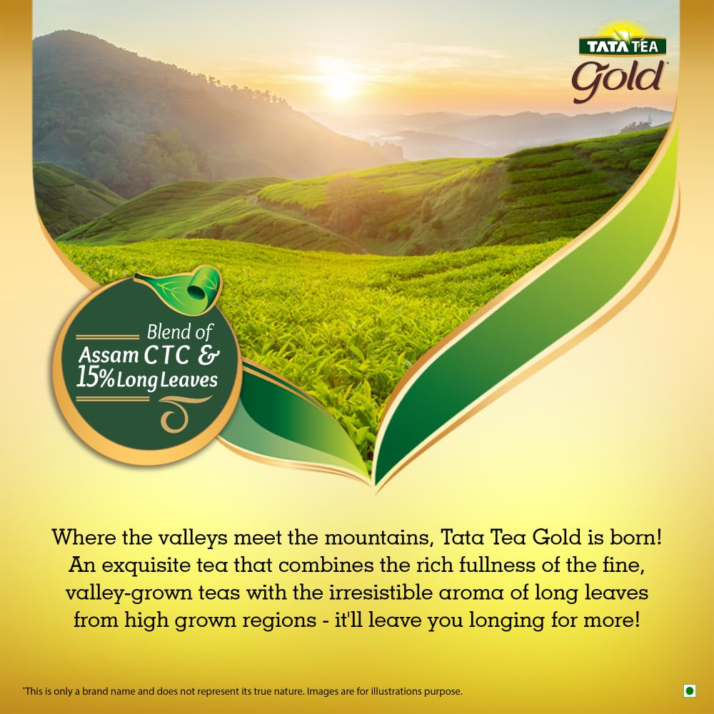 Tata Tea Gold 250 gram, Assam Teas With Gently Rolled Aromatic Long Leaves, Rich & Aromatic Chai, Black Tea, Loose Leaves - View 3 of 5