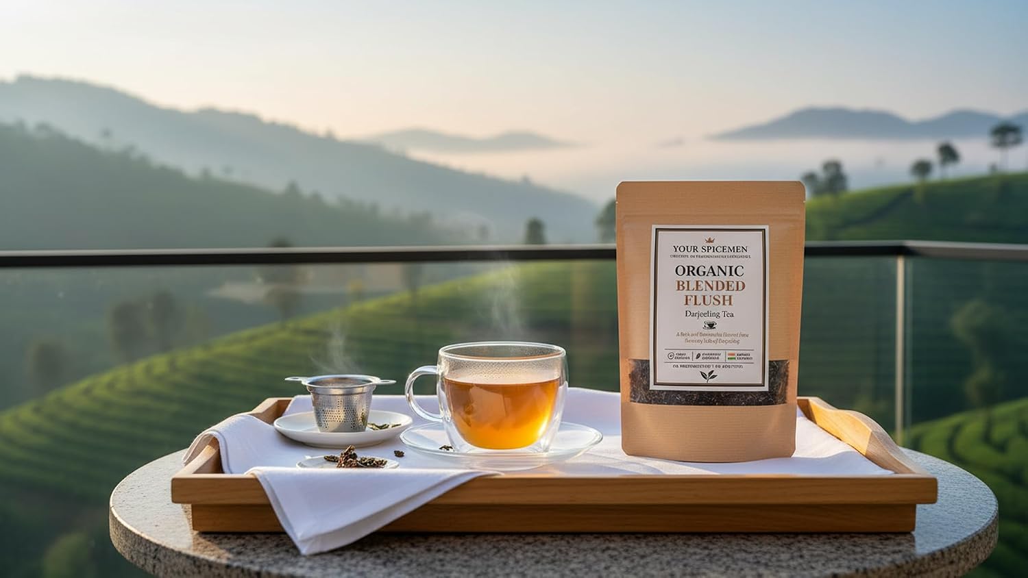Your Spicemen Organic Darjeeling Blended Flush Tea 750g | First Flush Loose Leaf Spring Harvest | Whole Leaf Handpicked from Misty Highlands | Aromatic Limited Edition Luxury Black Tea Pack - View 2 of 6