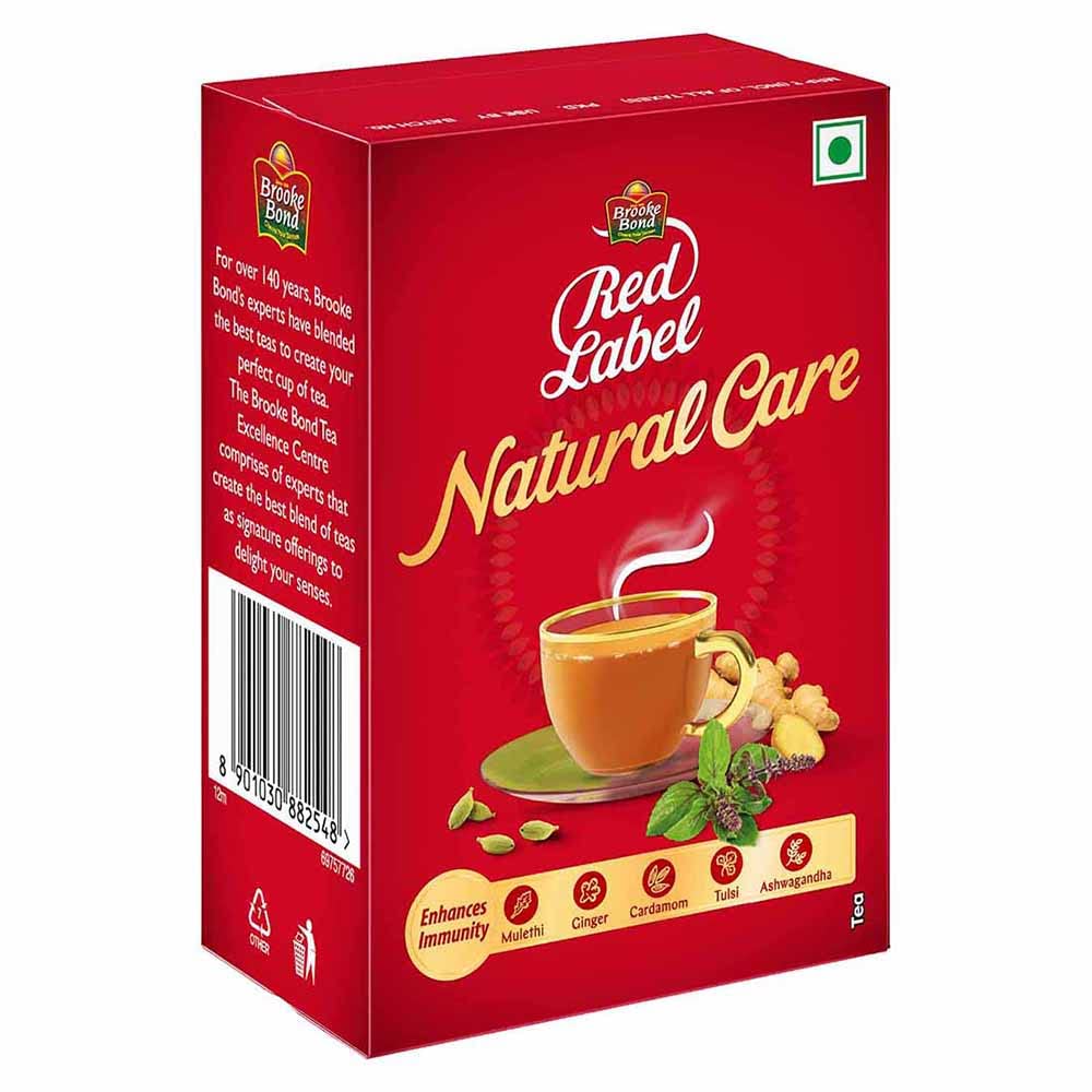 Red Label Brooke Bond Natural Care Tea, With 5 Ayurvedic Ingredients, Ginger, Leaf, 100 Gram - View 3 of 5