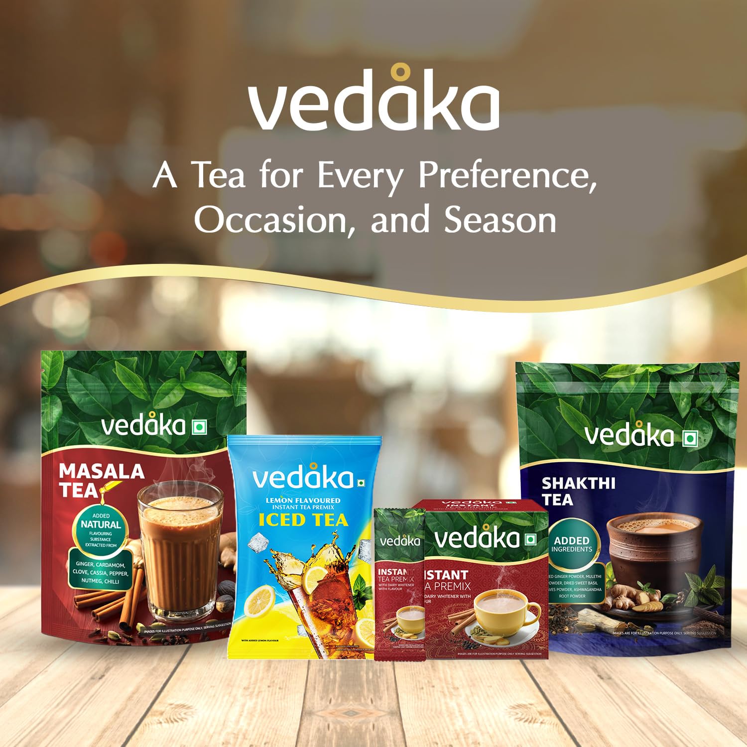 Amazon Brand - Vedaka Lemon Flavoured Instant Tea Premix | Iced Tea | 400 g | Refreshing Lemon Taste | Quick-Mix Convenience | FSSAI Approved - View 2 of 8