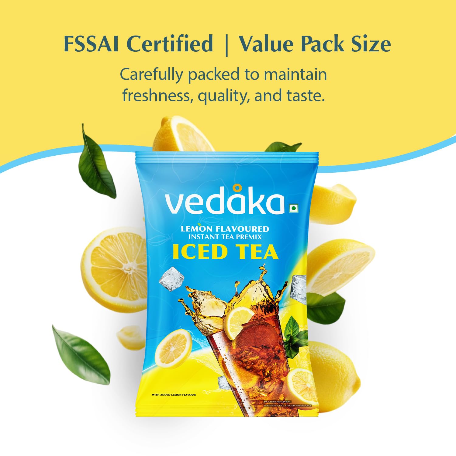 Amazon Brand - Vedaka Lemon Flavoured Instant Tea Premix | Iced Tea | 400 g | Refreshing Lemon Taste | Quick-Mix Convenience | FSSAI Approved - View 4 of 8