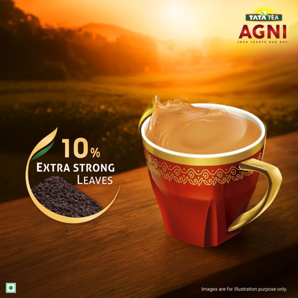TATA TEA AGNI , Strong Chai With 10% Extra Strong Leaves, Black Tea,500 Gram - View 5 of 6