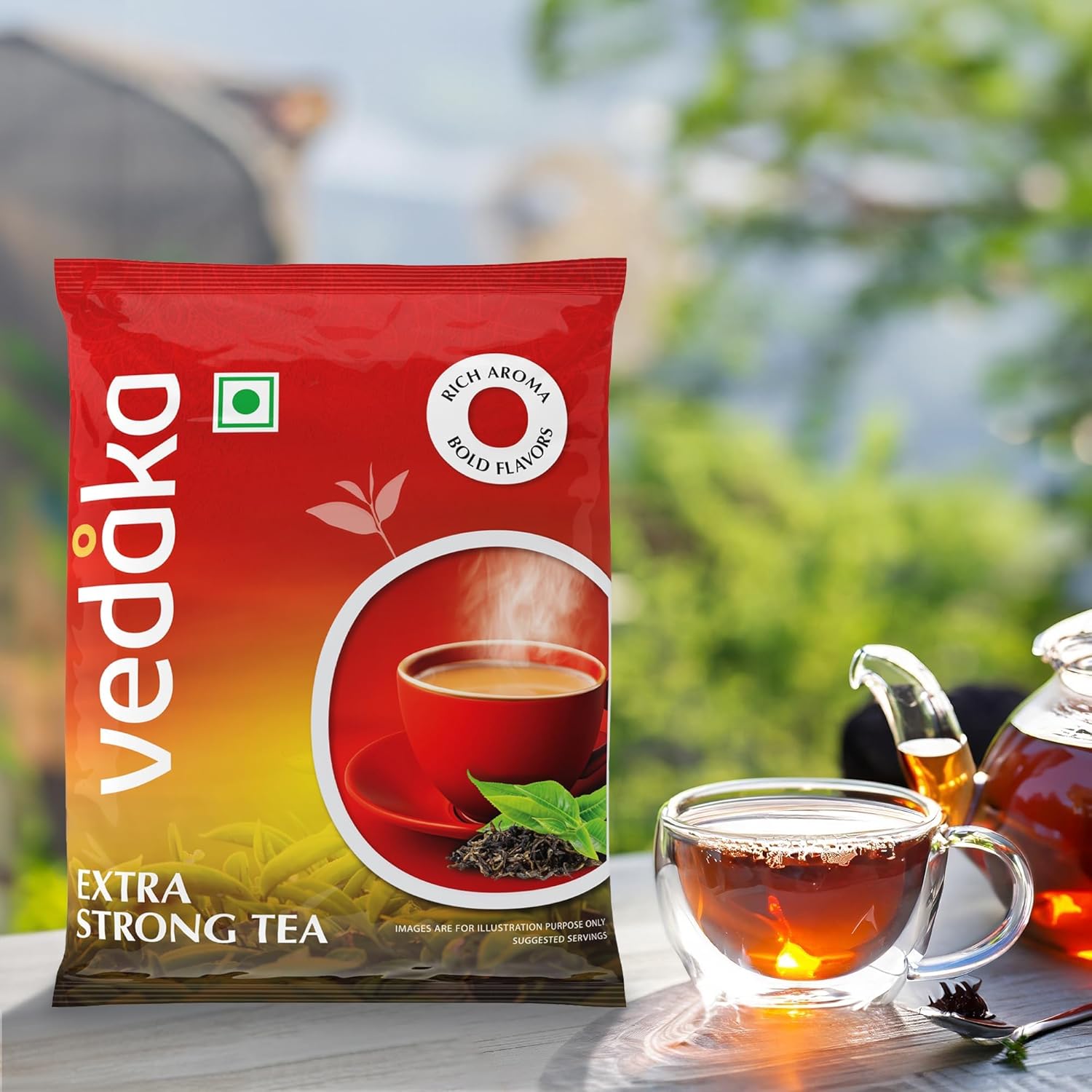 Amazon Brand - Vedaka Extra Strong Tea Powder | 500 g | Kadak Chai | Bold & Aromatic | Refreshing Black Tea - View 3 of 7