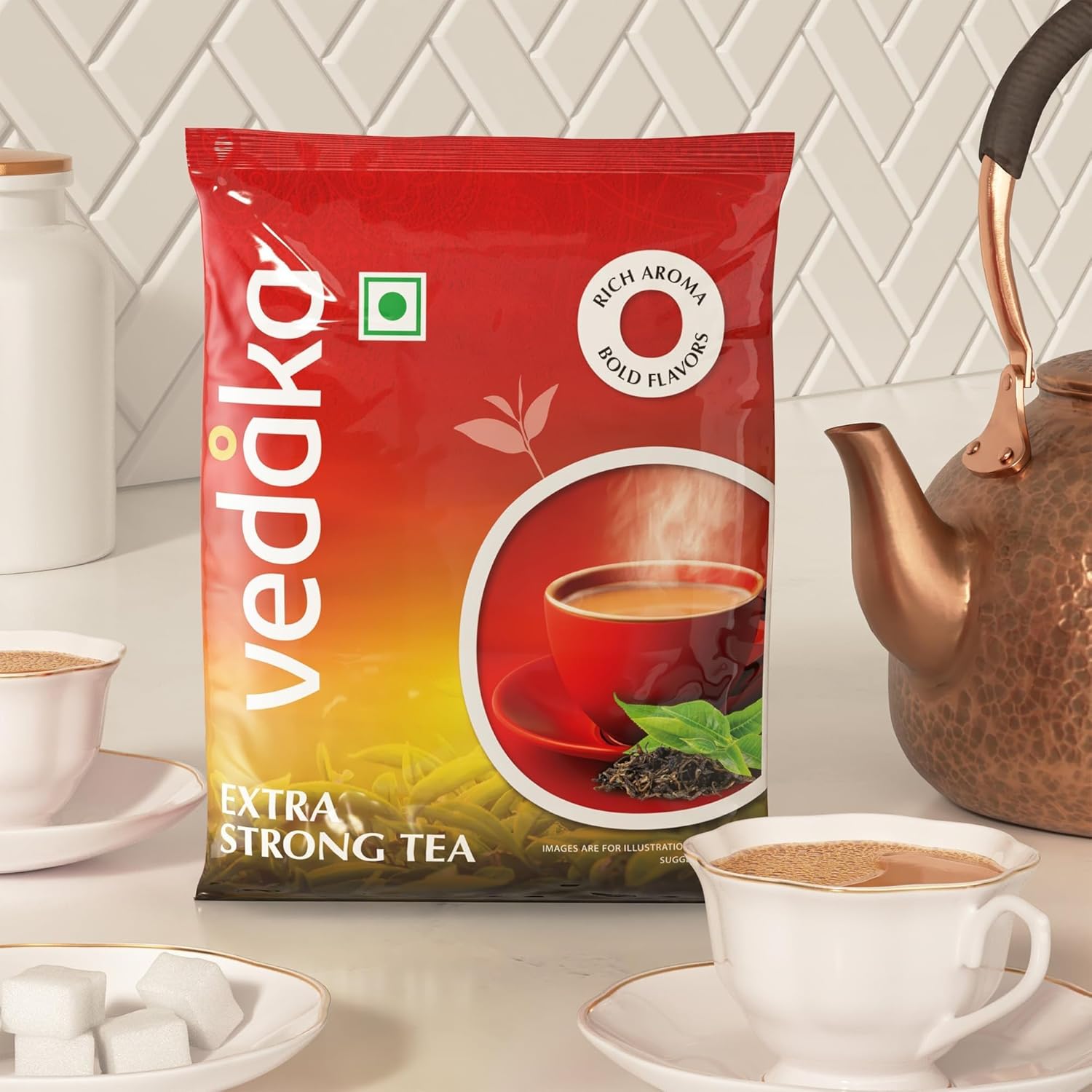 Amazon Brand - Vedaka Extra Strong Tea Powder | 500 g | Kadak Chai | Bold & Aromatic | Refreshing Black Tea - View 5 of 7