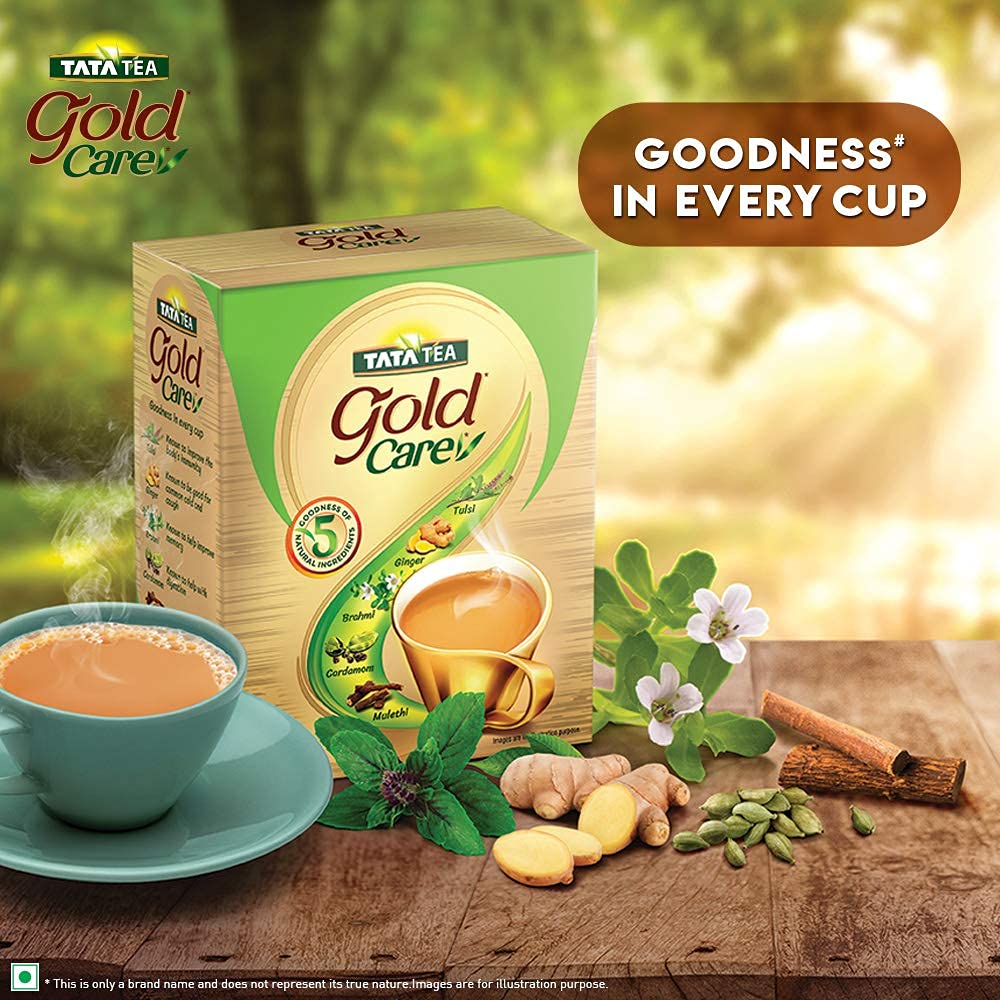Tata Tea Gold Care 250 gram, Rich In Taste, Goodness Of Elaichi, Ginger, Tulsi, Brahmi & Mulethi, Black Tea - View 2 of 6
