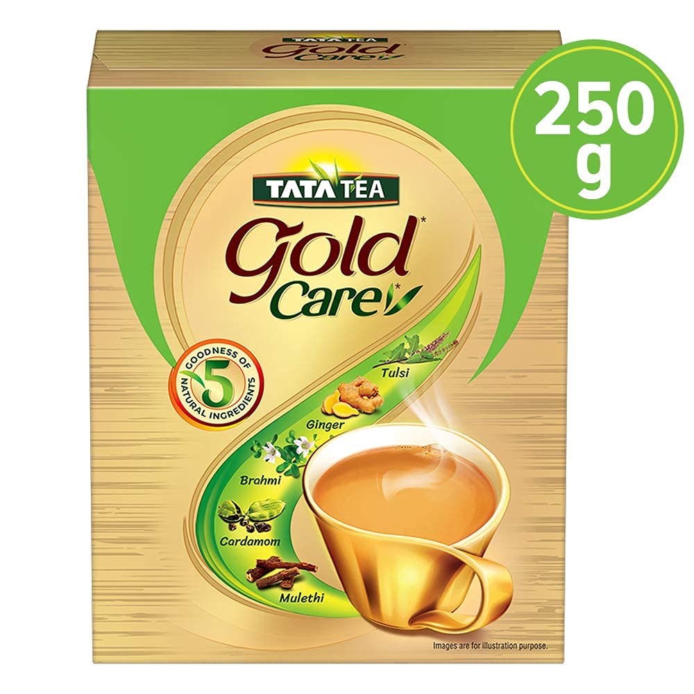 Tata Tea Gold Care 250 gram, Rich In Taste, Goodness Of Elaichi, Ginger, Tulsi, Brahmi & Mulethi, Black Tea - View 5 of 6