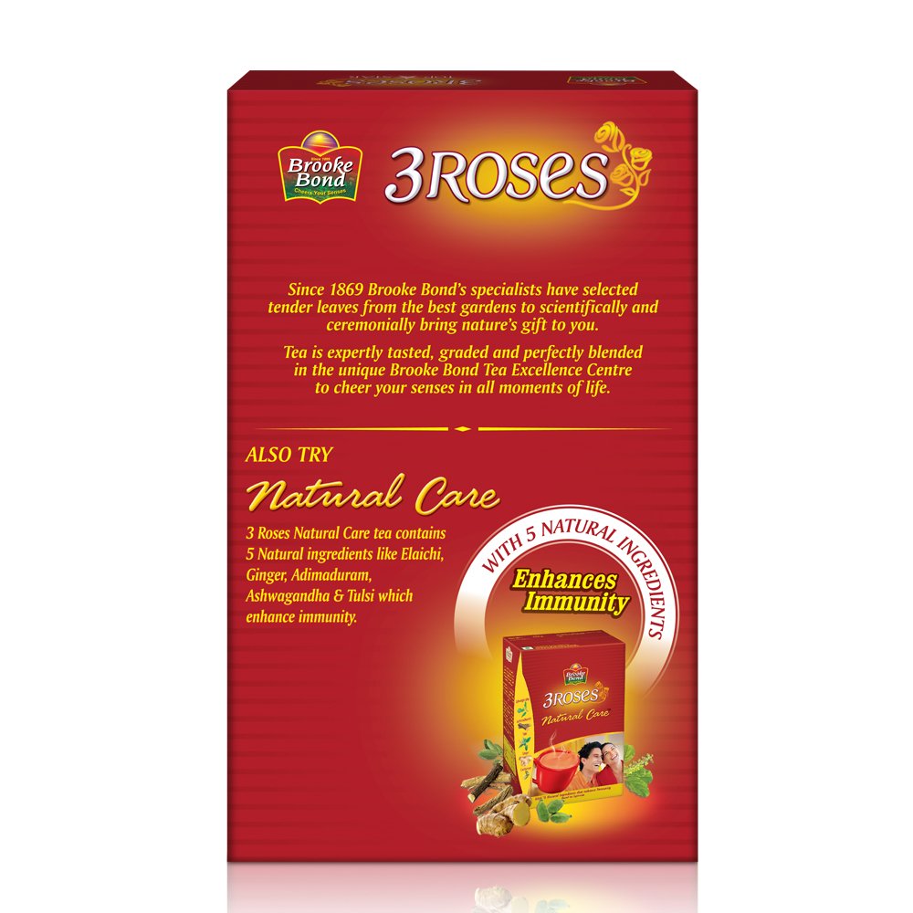 Brooke Bond 3 Roses Dust Tea, 500gram Carton, Black tea, natural - View 2 of 3