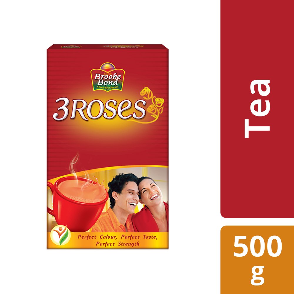 Brooke Bond 3 Roses Dust Tea, 500gram Carton, Black tea, natural - View 3 of 3