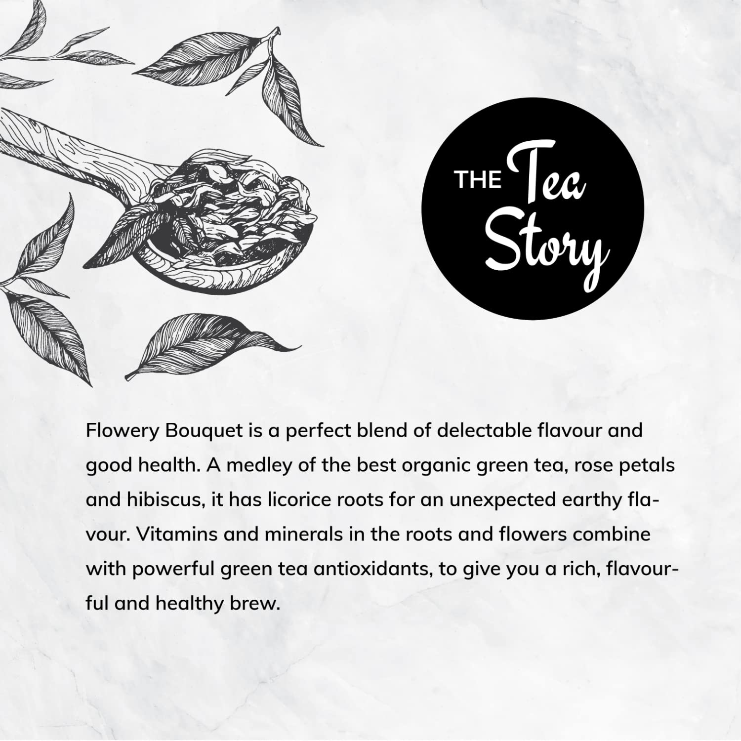 Tea Culture of the World Floral Feast Green Tea Blend with Flowers | Rose, Hibiscus & Liquorice | Antioxidant Rich Floral Green Tea | Resealable Zip Lock Pouch | 25 Cups | 50 g - View 2 of 4