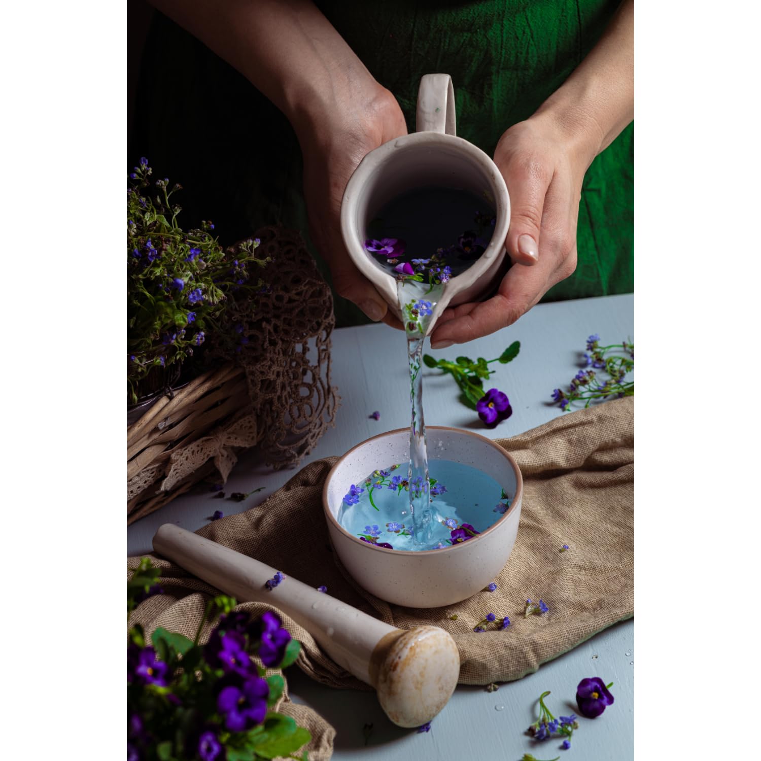 Tea Culture of The World, A+ Grade Butterfly Pea Flower Tea | Makes Natural Blue Purple Pink Iced Tea | Herbal - High on Anti oxidants | 50g, 150+ Cups - View 3 of 4