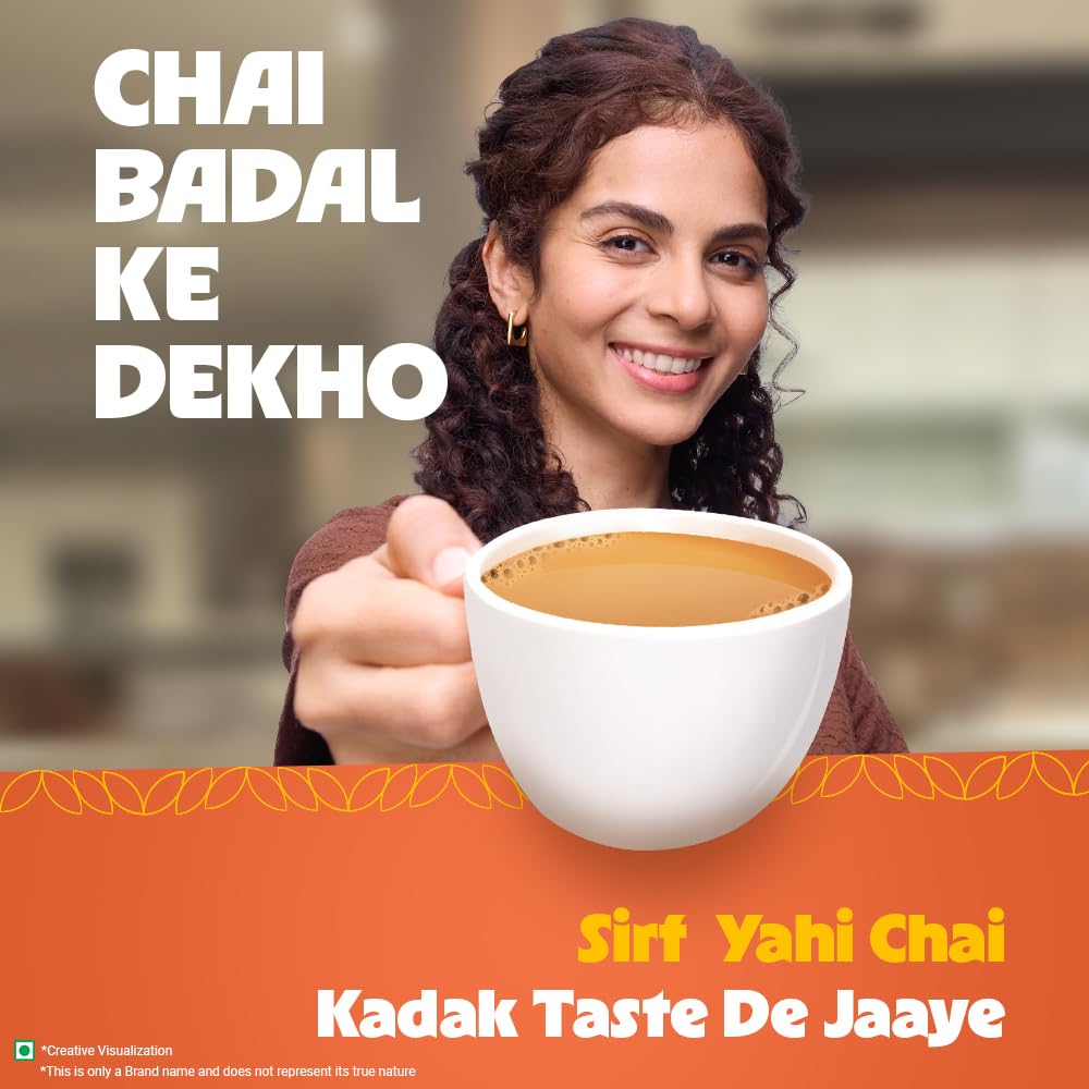 Wagh Bakri Premium Tea | Black | Assam Blend | Kadak Chai | Aromatic Chai Patti | Rich & Bold Flavour | Lingering Taste & Kesari Golden Hue | Loose Leaf Tea | 250 g - View 3 of 5