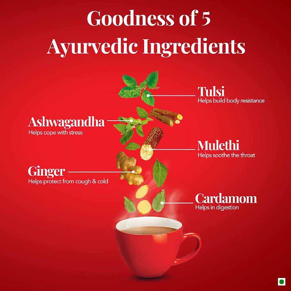 Brooke Bond Red Label, Natural Care Tea with 3X more Immunity, Black Tea, 1kg, Contains Five Natural Ingredients - View 4 of 6