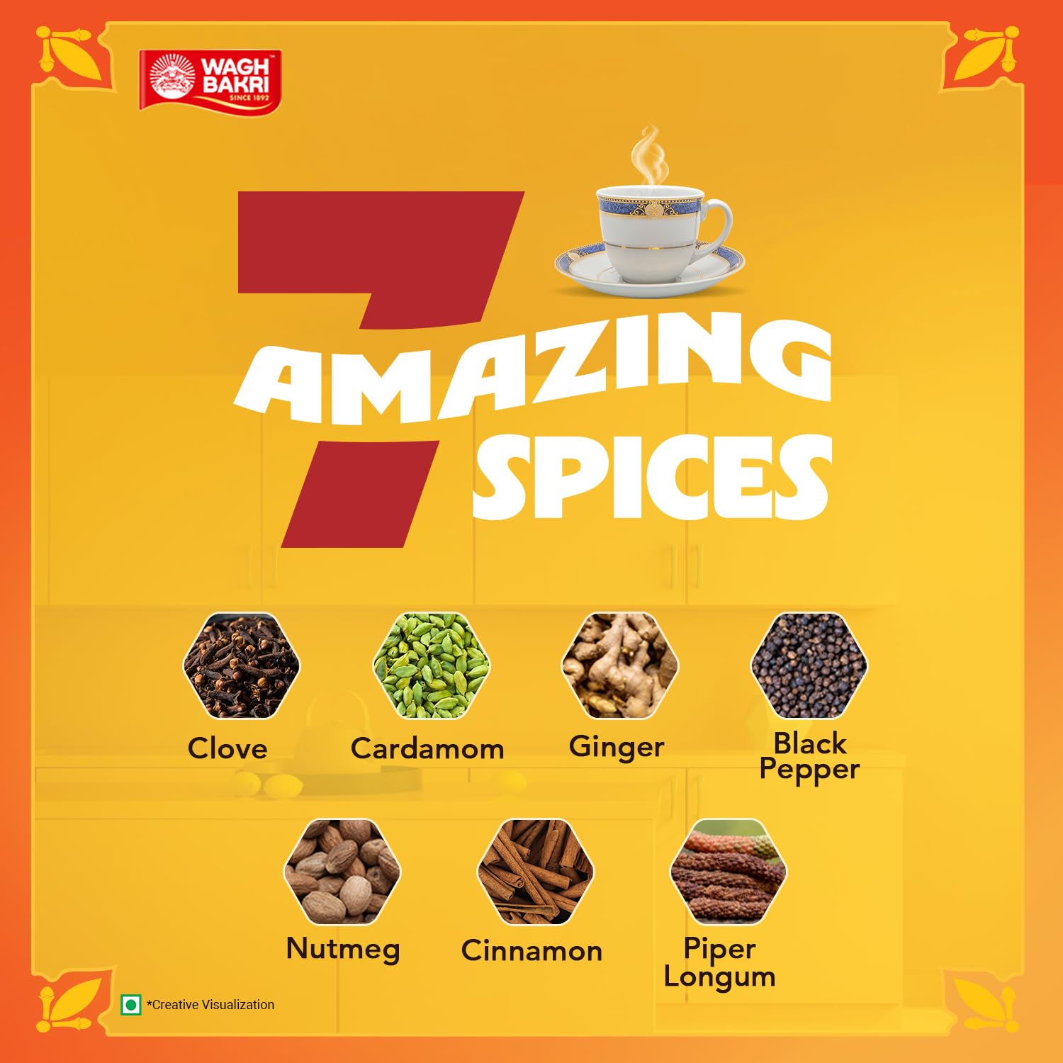 Wagh Bakri Premium Spiced Tea | With 7 Refreshing Spices |250 Gram, Black Tea - View 4 of 6