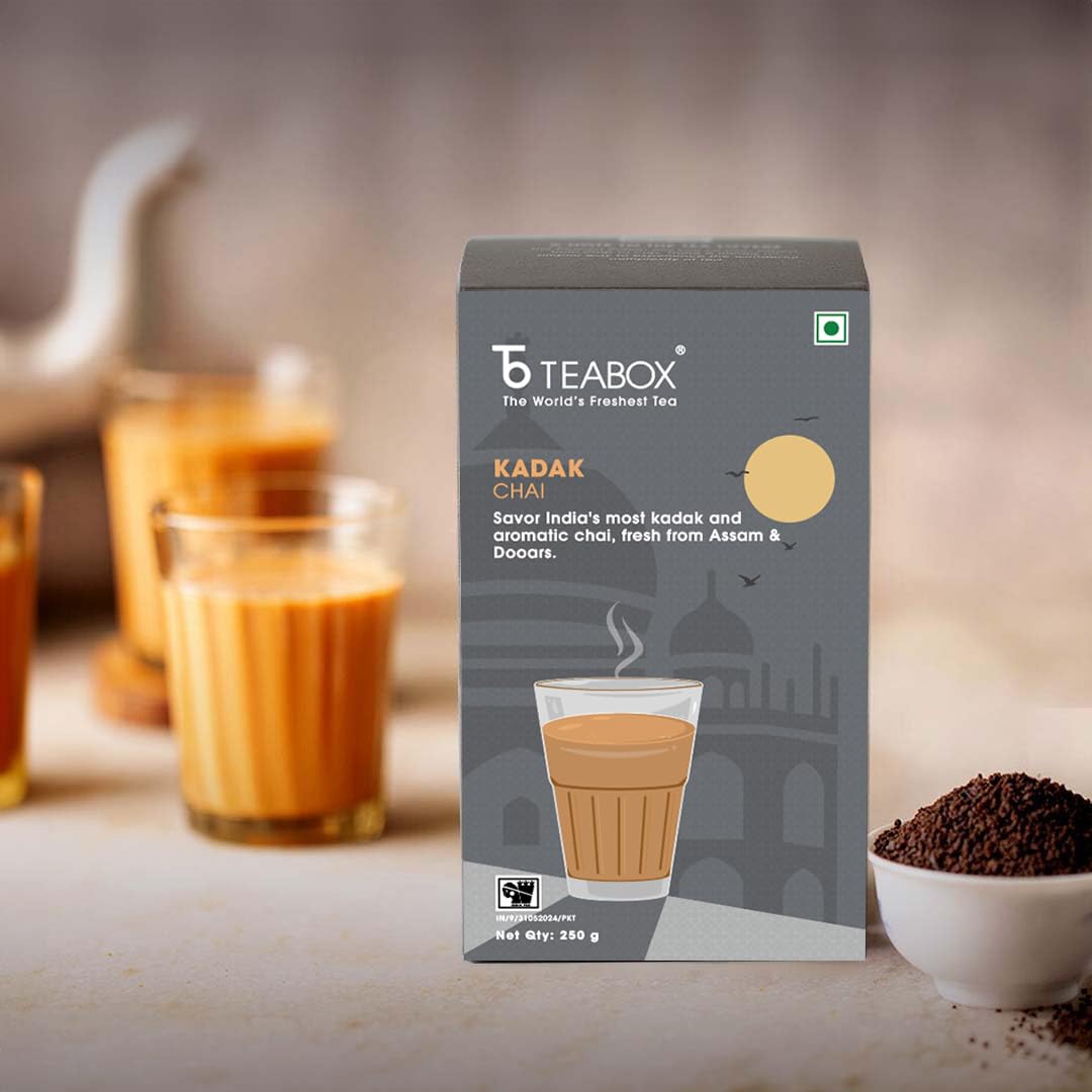 Teabox Premium Kadak Chai Vacuum Sealed Pack for Freshness | Sourced From The Estates Of Assam & Dooars | Strong and Premium Chai Black Tea 250G - View 2 of 5