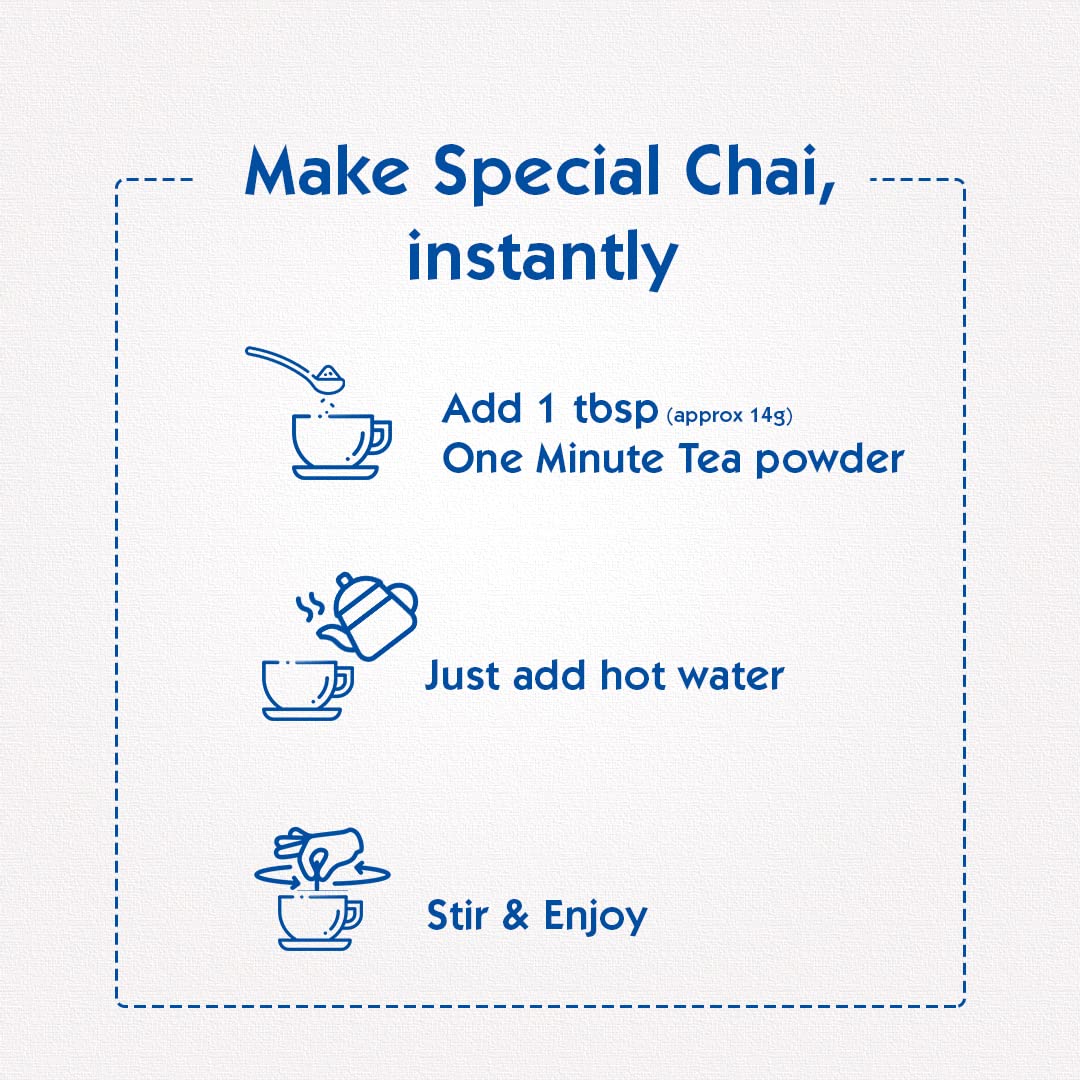 Society One Minute Tea | Masala Flavour | Made with Ginger, Clove, Black Pepper, Cinnamon | Masala Chai | Flavoured Instant Tea | 1 Kg Pouch | Pack of 1 - View 2 of 3
