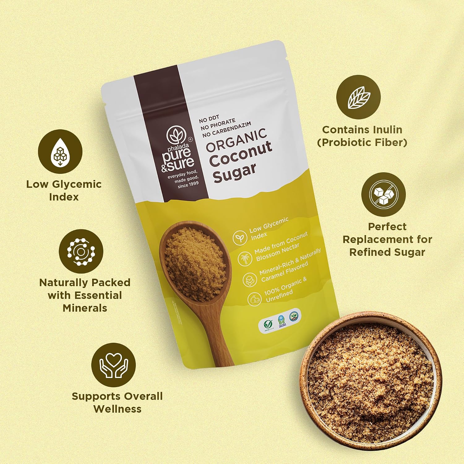 Pure & Sure Pure and Sure Organic Coconut Sugar, 500g - View 3 of 5
